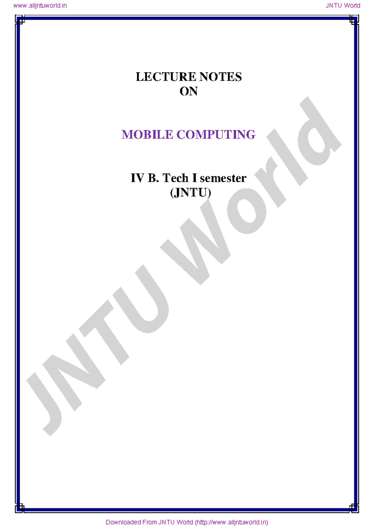 Mobile-computing FOR BCA 3RD YEAR NOTES - Mobile Programming lab - Studocu