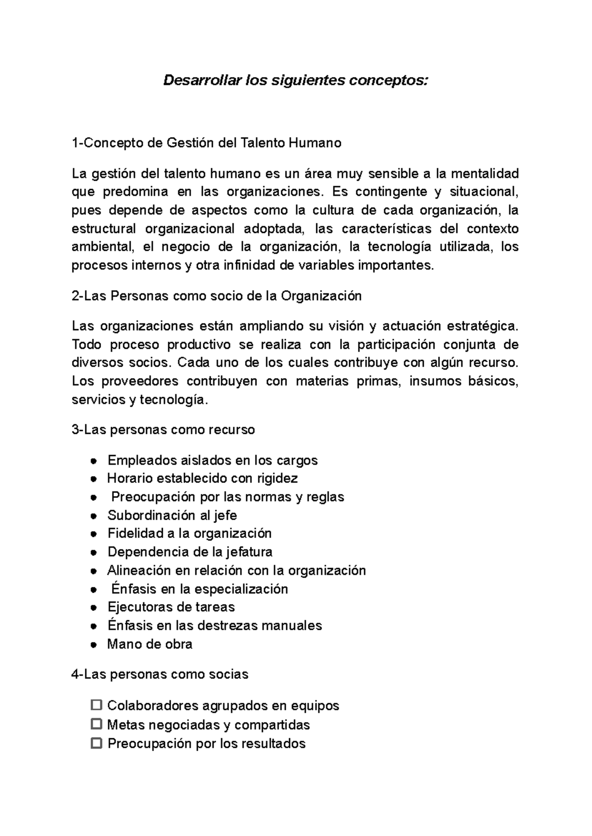 Introducción a la Moderna Gestión del Talento Humano - Desarrollar los ...
