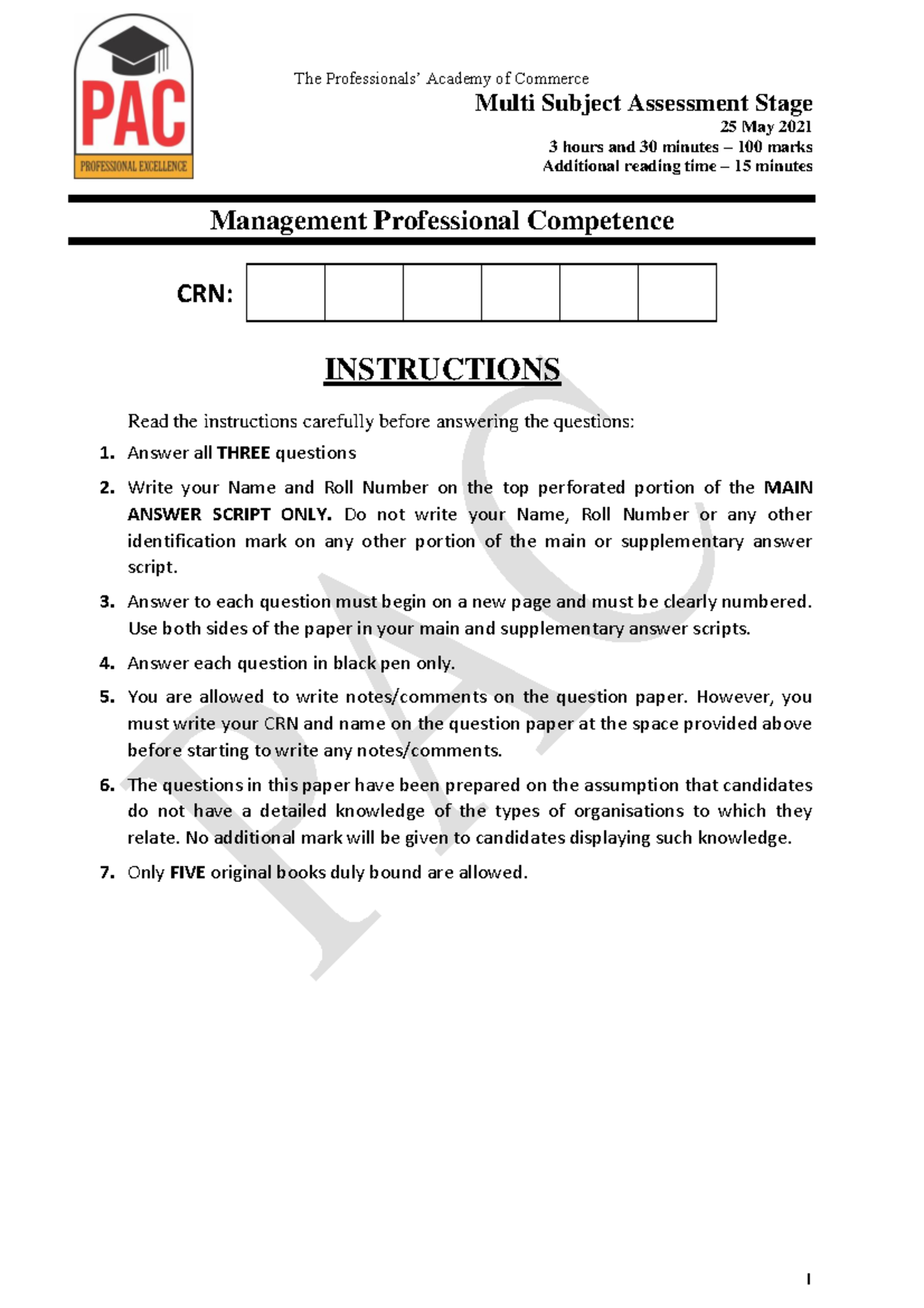 MSA-02 S-21: Multi-Subject Assessment Overview and Guidelines - Studocu