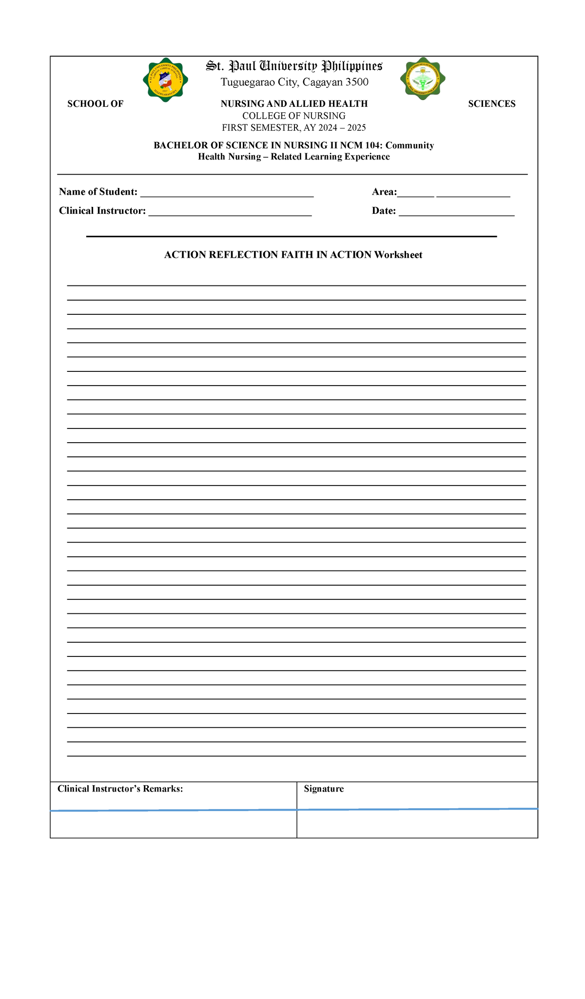 ARFA-Template ror rororor - St. Paul University Philippines Tuguegarao ...