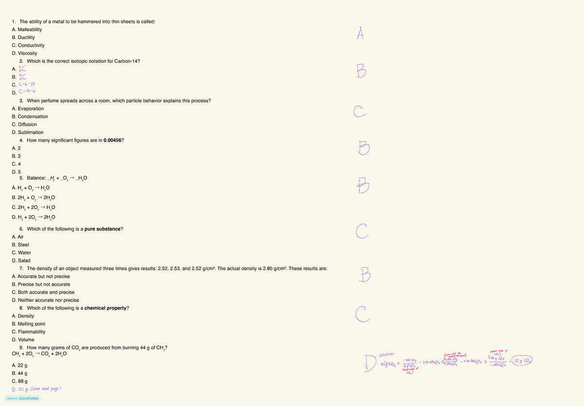 Chem 101: Comprehensive Review for Final Exam - Studocu