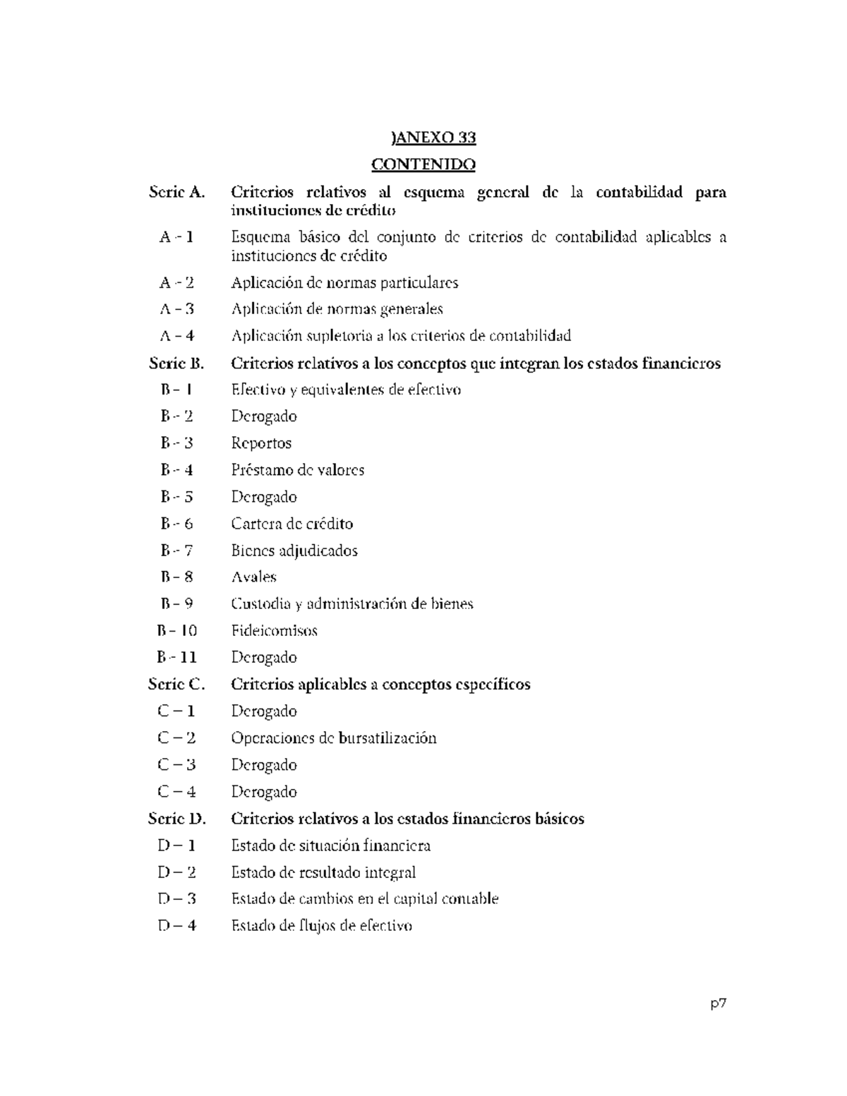 (357) Esquema de Criterios Contables para Instituciones de Crédito ...