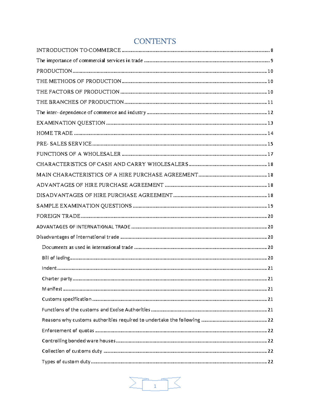 Commerce Notes (Course Code: COM101) - Comprehensive Overview - Studocu
