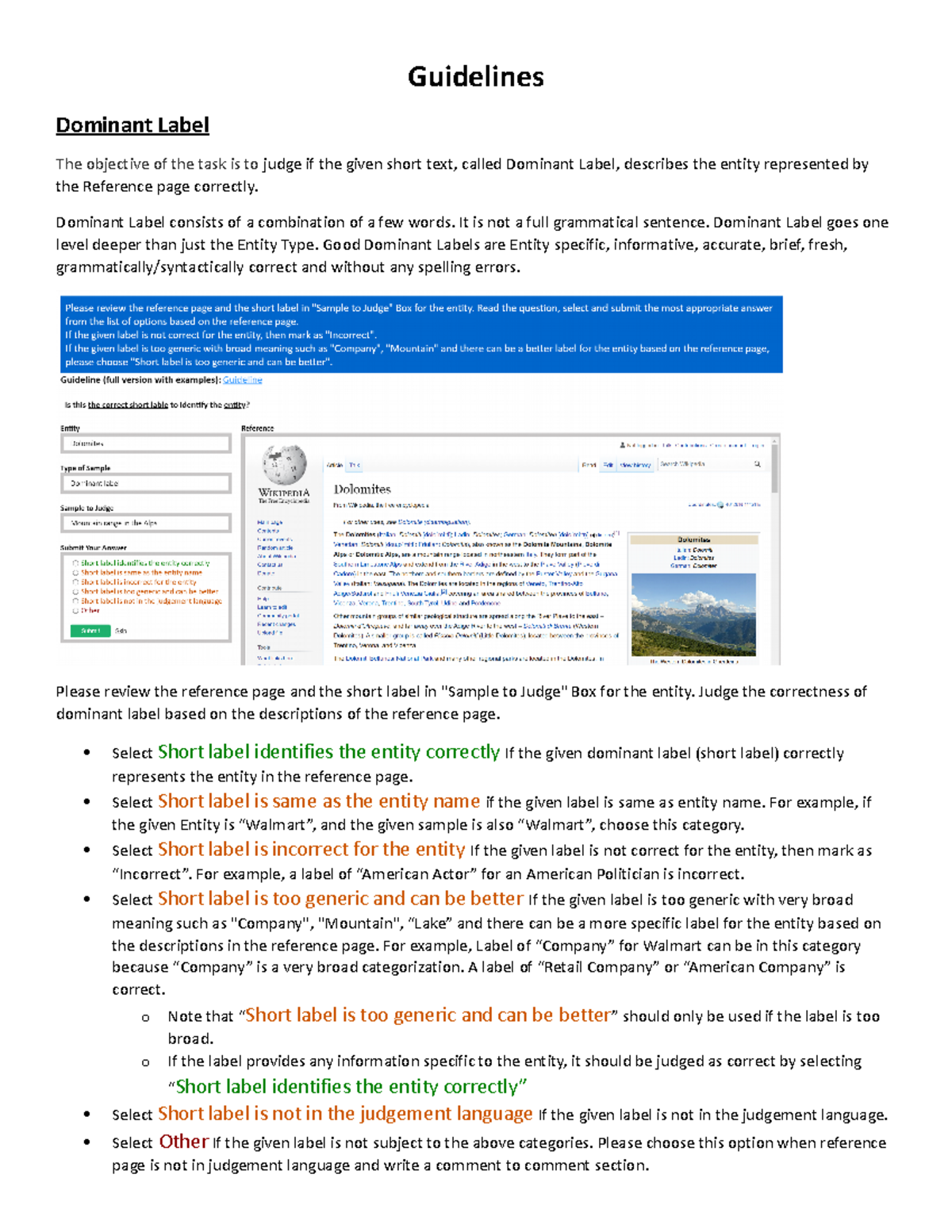 Dominant Label Assessment Guidelines for App v2 - Studocu