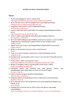 Jawaban Kuis Team Teaching M1 M14 Team Teaching Pertemuan 1 Arstektur