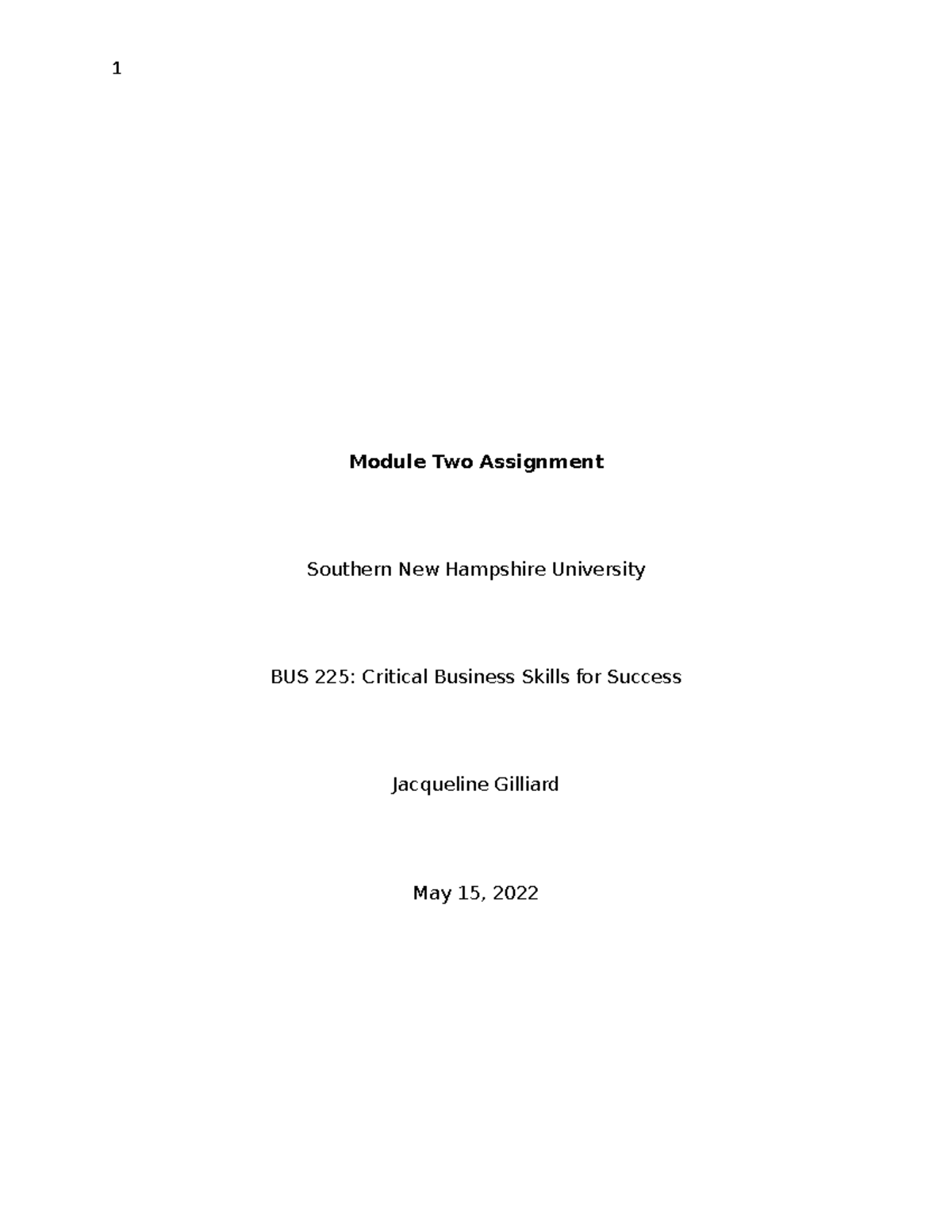 Assignment 2-1 - Interpretation, analysis and conclusion. - Module Two ...