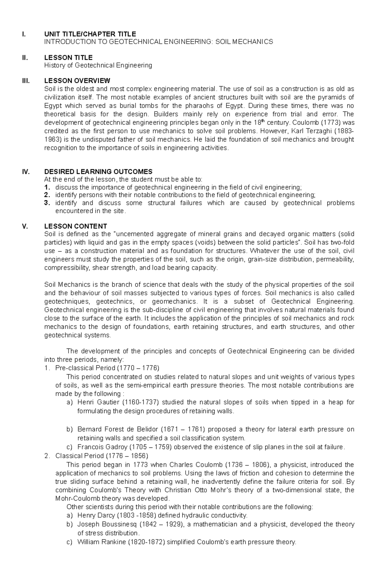 Introduction to Soil Mechanics - GEOT 101: Geotechnical Engineering ...