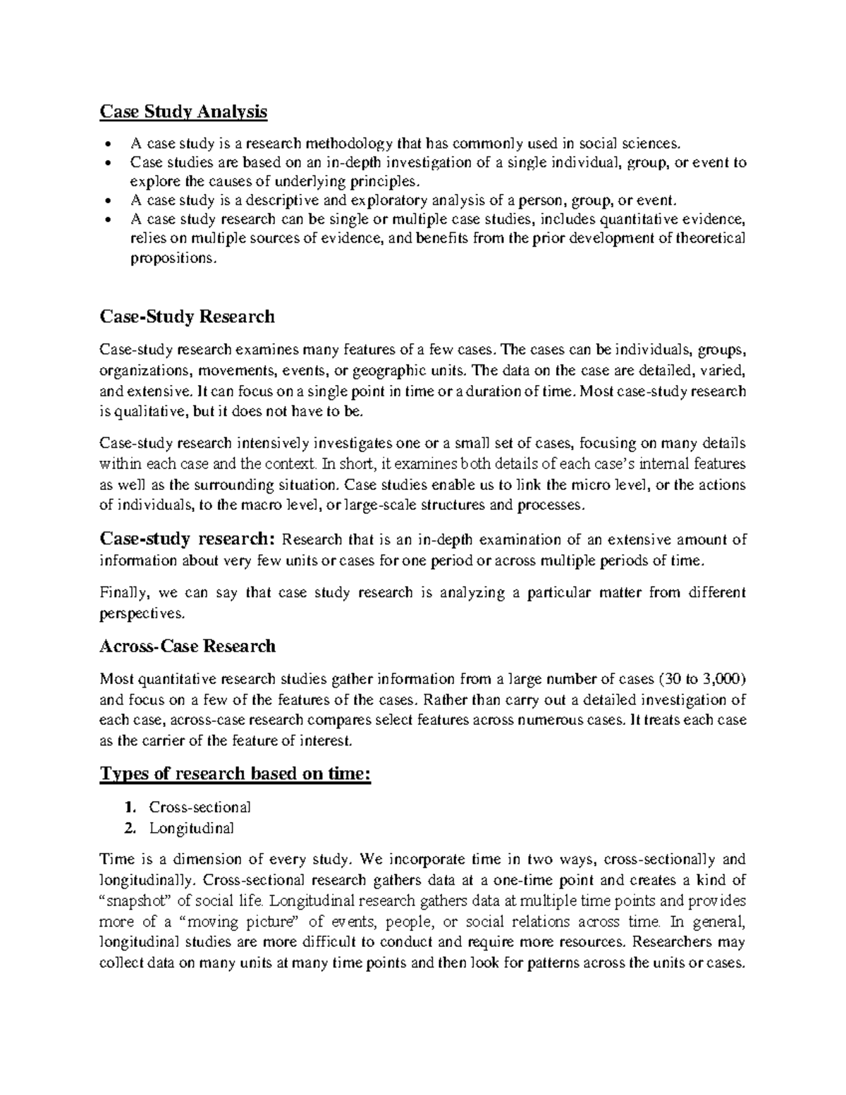 L-2 Case Study Analysis: Exploring Research Methodologies in Depth ...
