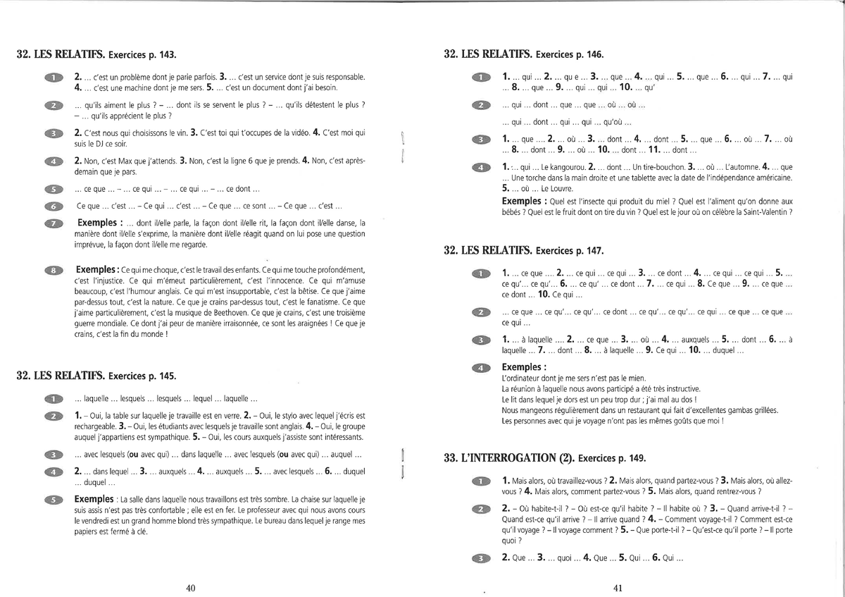 Final Exam Study Guide for ABC123: Les Relatifs Exercises - Studocu