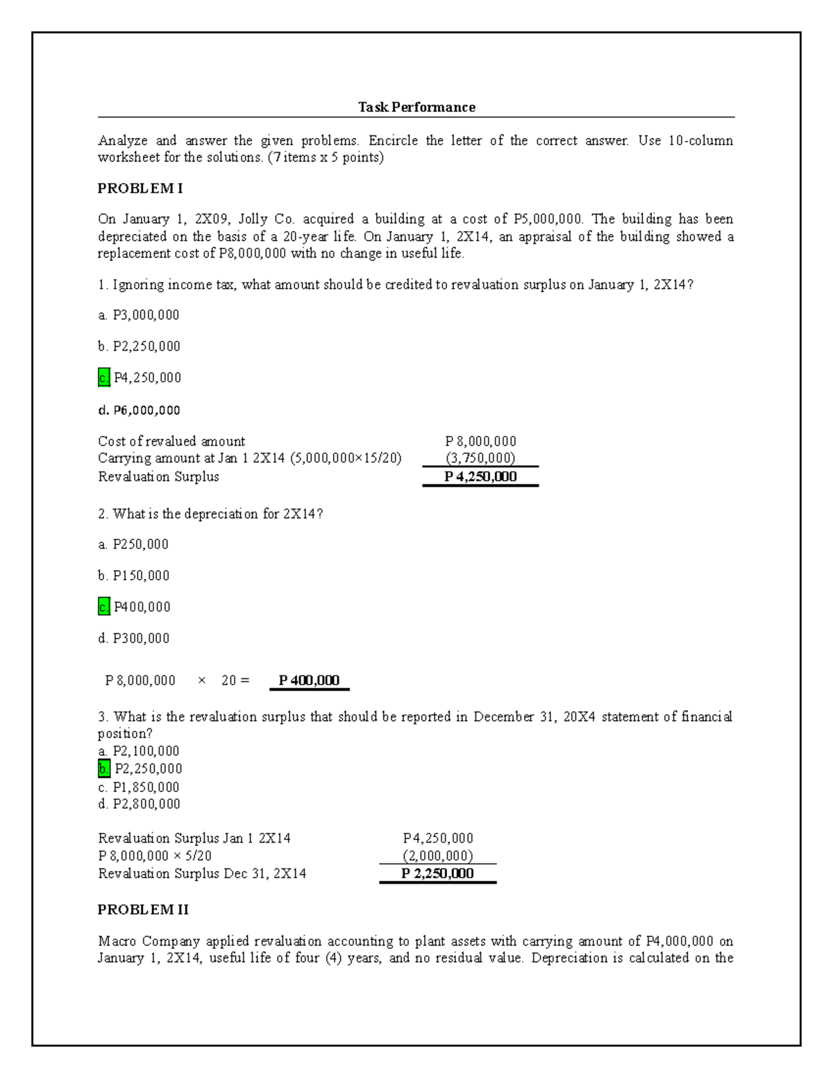 Intermediate Accounting - Revaluation Problems and Solutions - Studocu