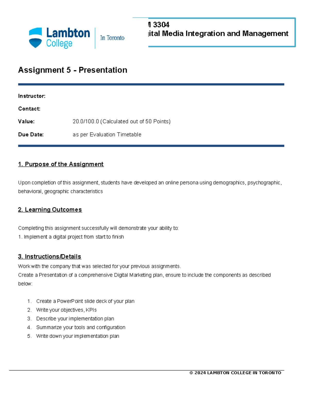 DIM 3304 Assignment 5 - Instructions - DIM 3304 Digital Media ...