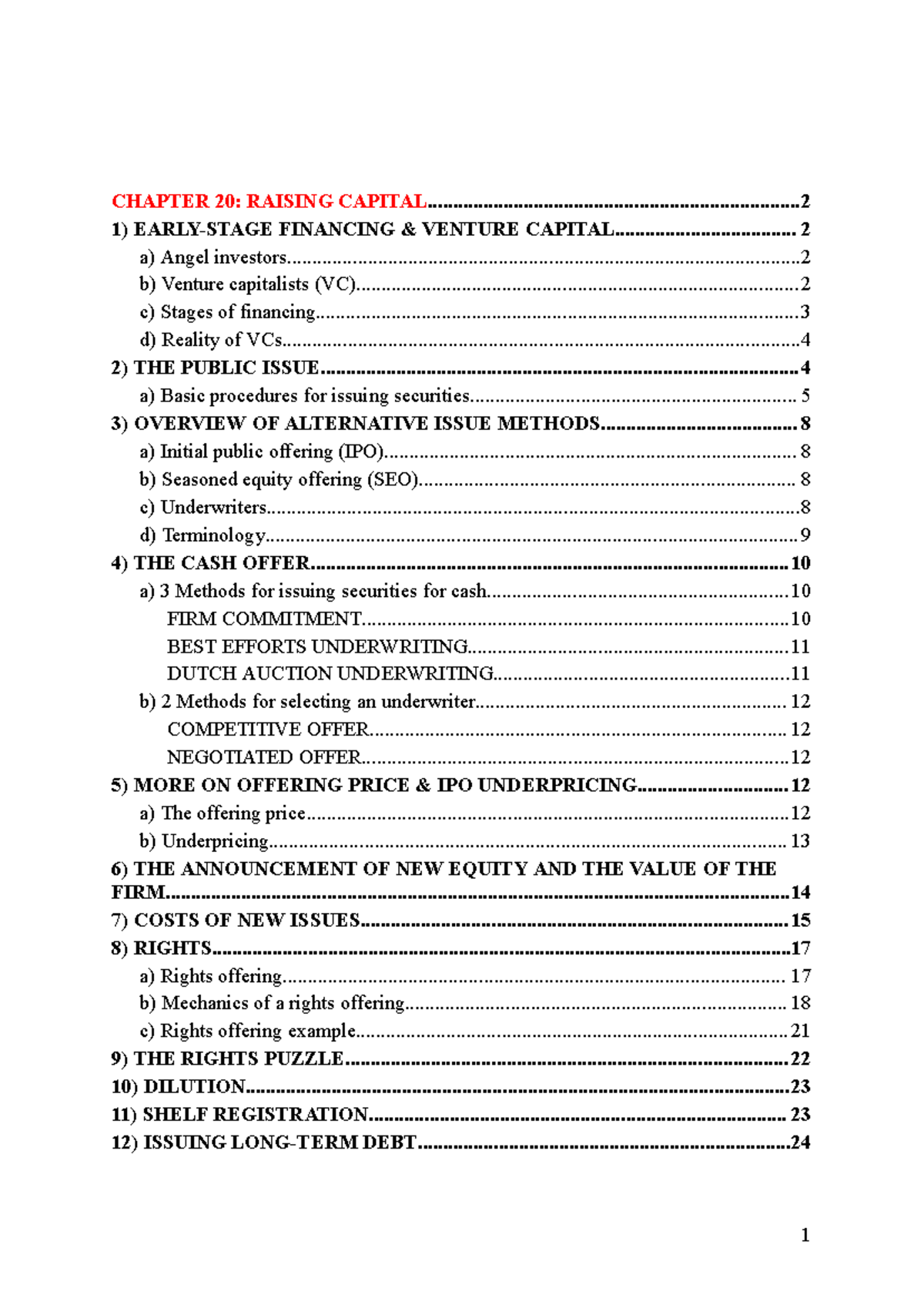 Chapter 20: Raising Capital - Equity Financing Strategies and Methods ...
