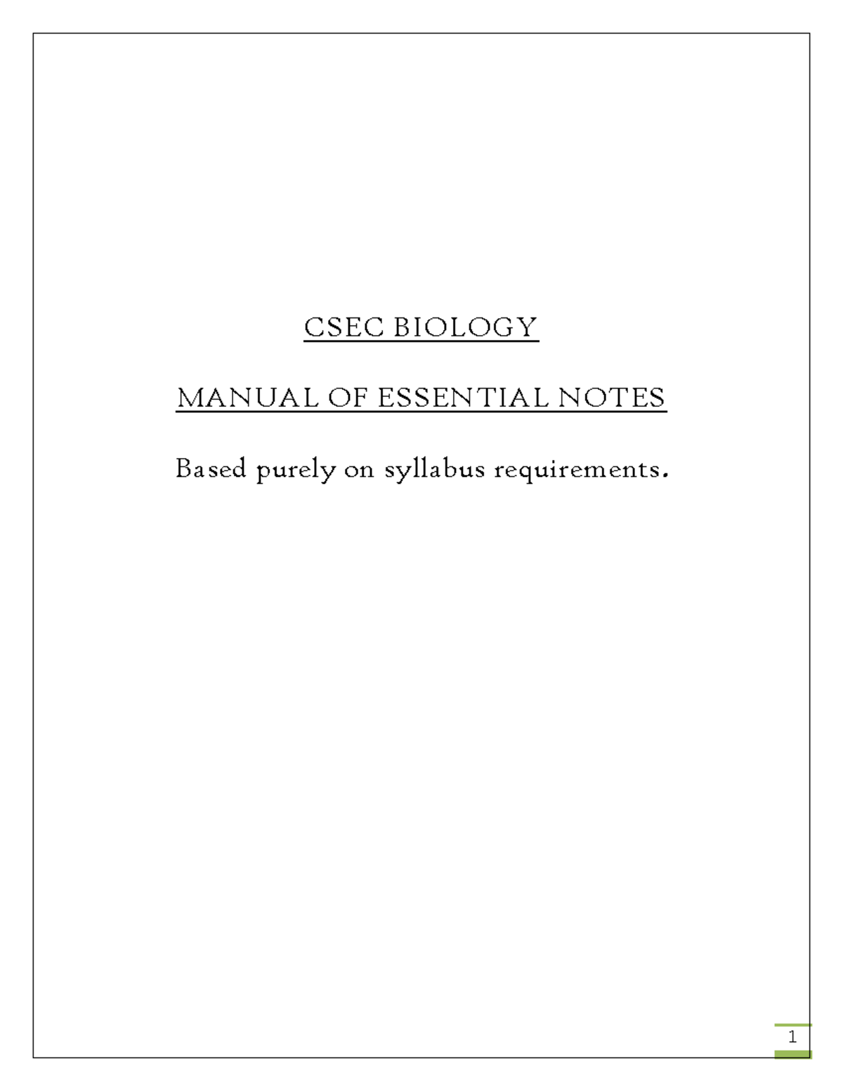 CSEC Biology Notes: Living Organisms, Ecosystems & Taxonomy Summary ...