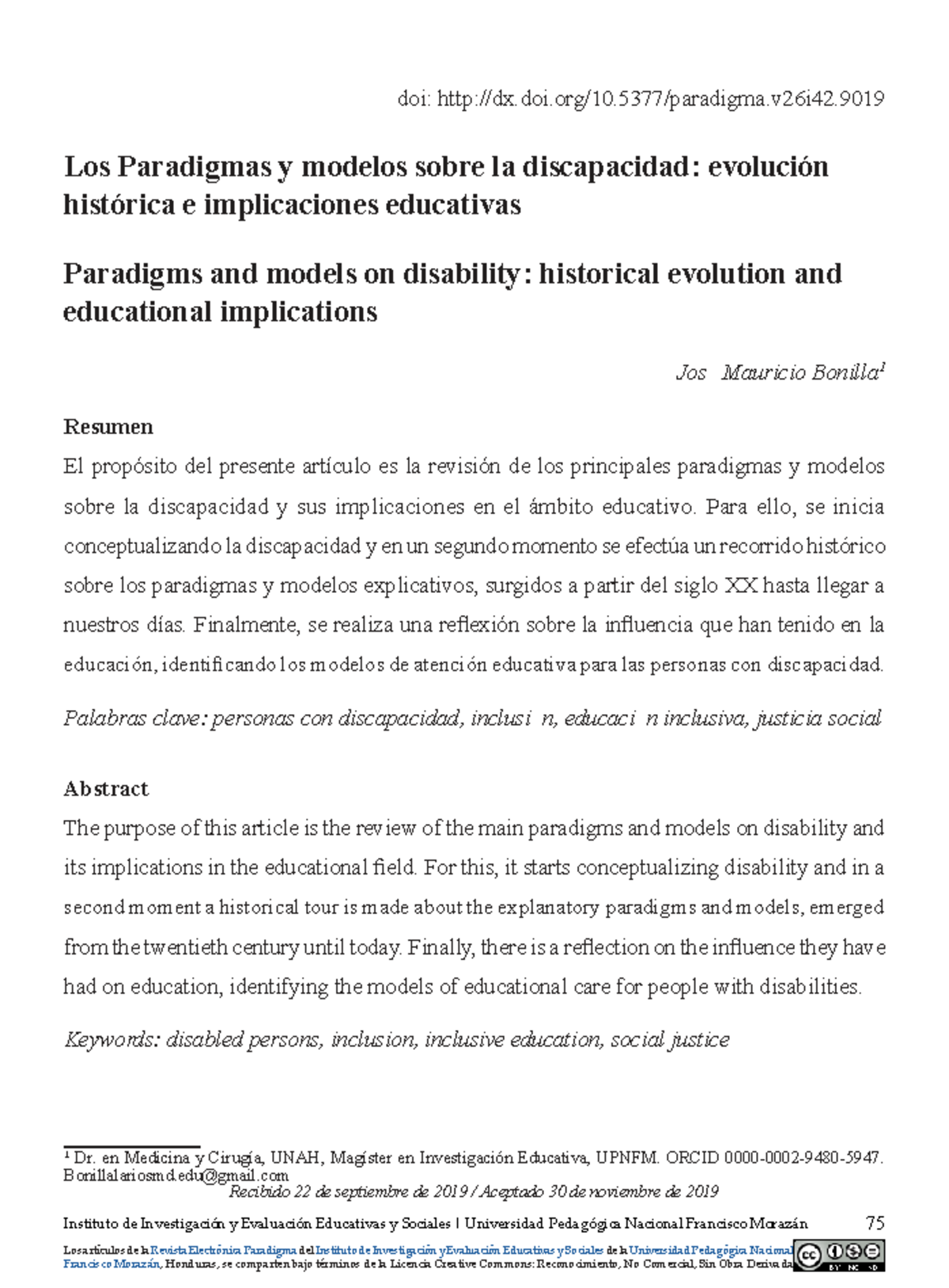 Los Paradigmas y Modelos de la Discapacidad: Evolución Histórica y ...