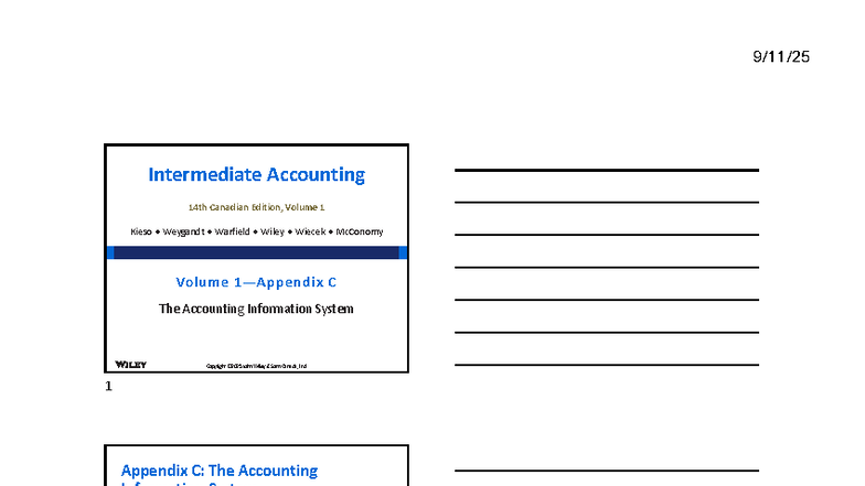 Intermediate Accounting 14th Canadian Ed. - Appendix C: Accounting Info ...