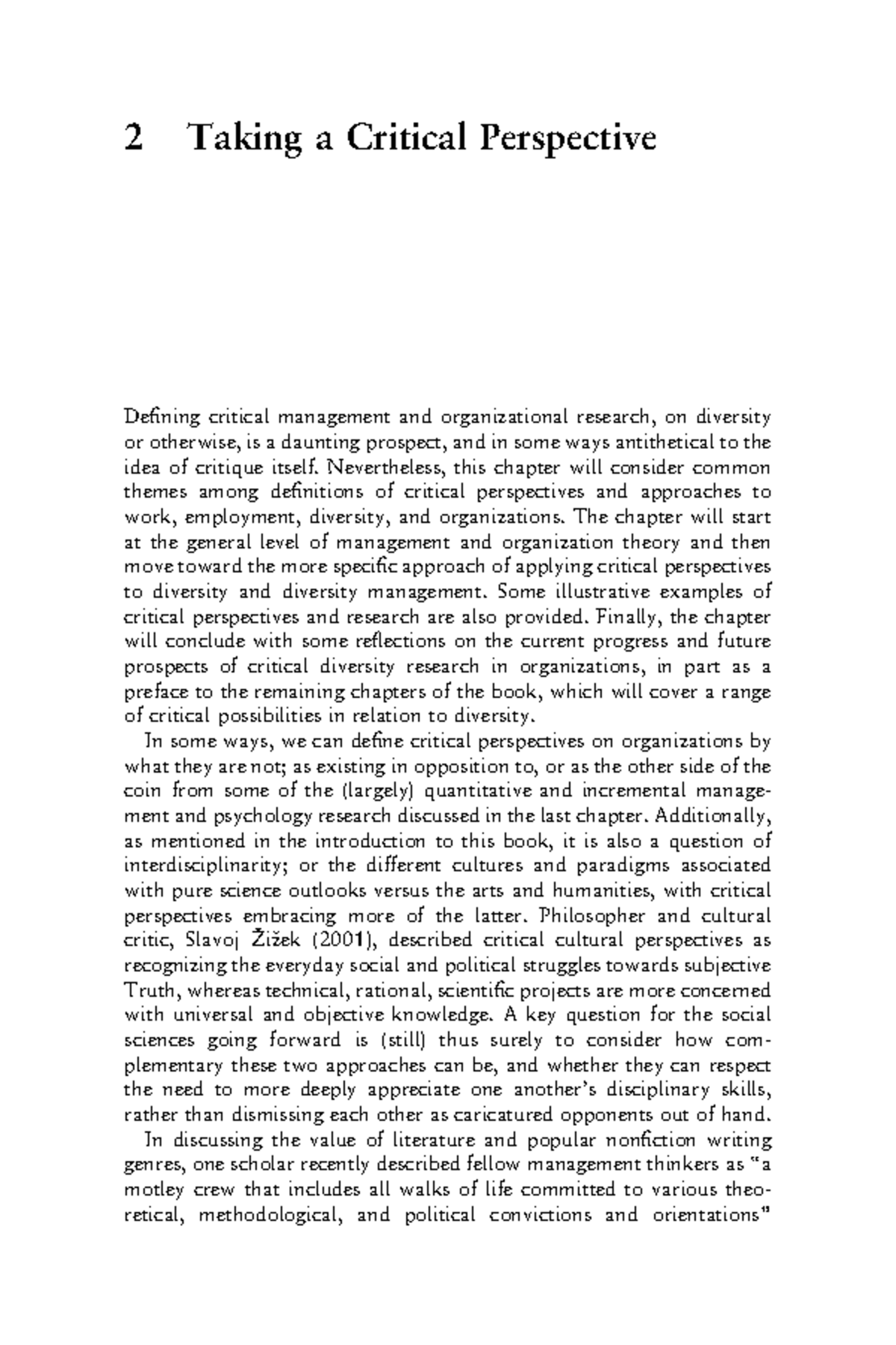 Critical Perspectives on Diversity in Organizations (CMS 101) - Studocu