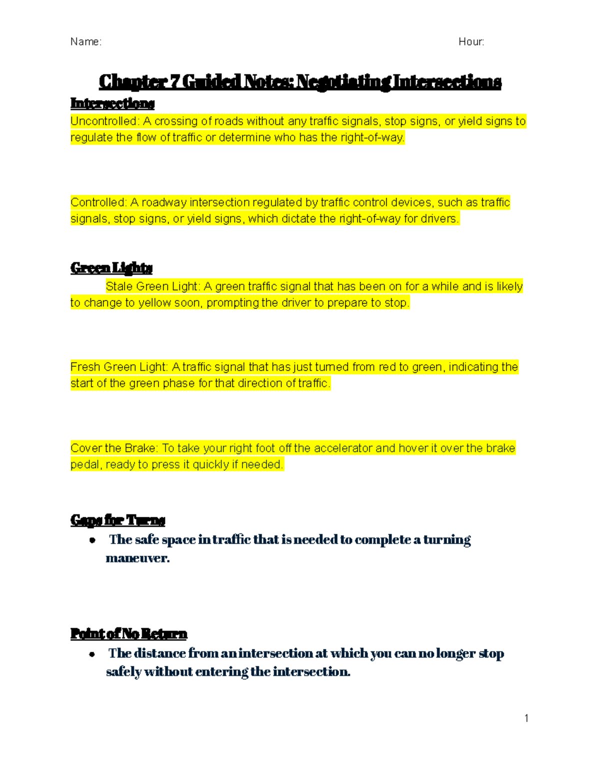 DE Ch 7 Guided Notes: Understanding Uncontrolled & Controlled ...