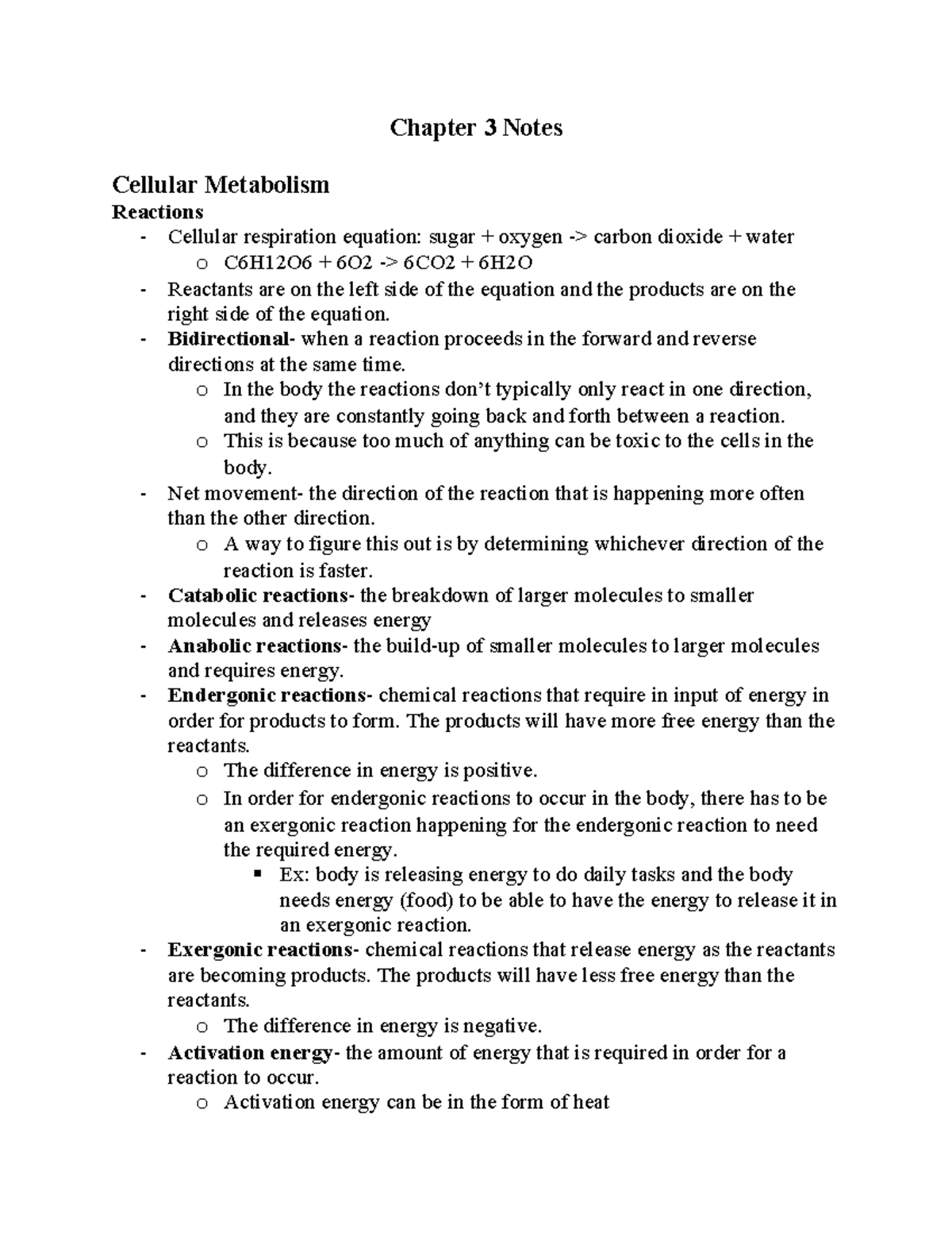 Cellular Respiration Processes Explained - Bio 101 Notes on Metabolism ...