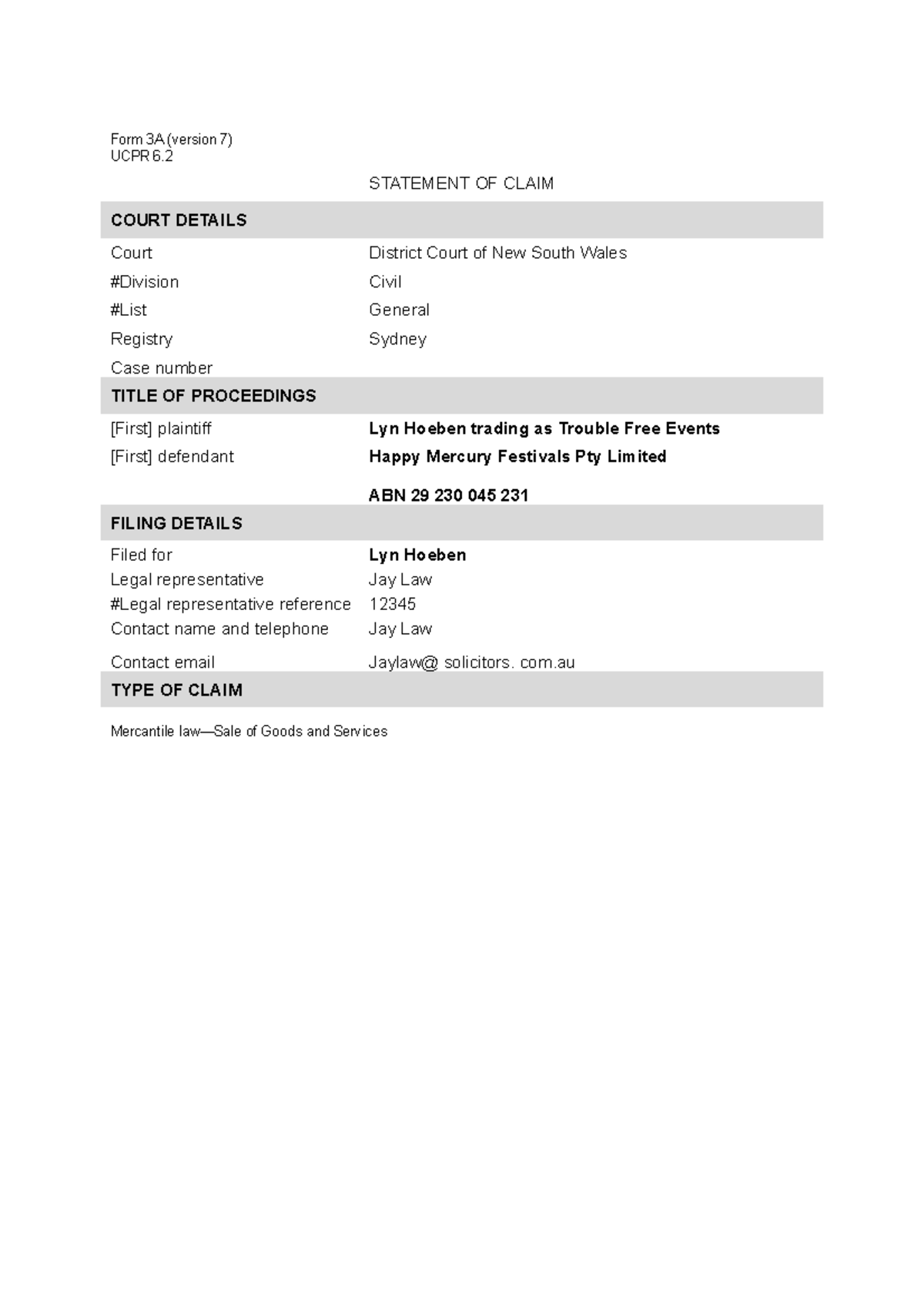 Answer - Assignment for the college of law ethics. - Form 3A (version 7 ...