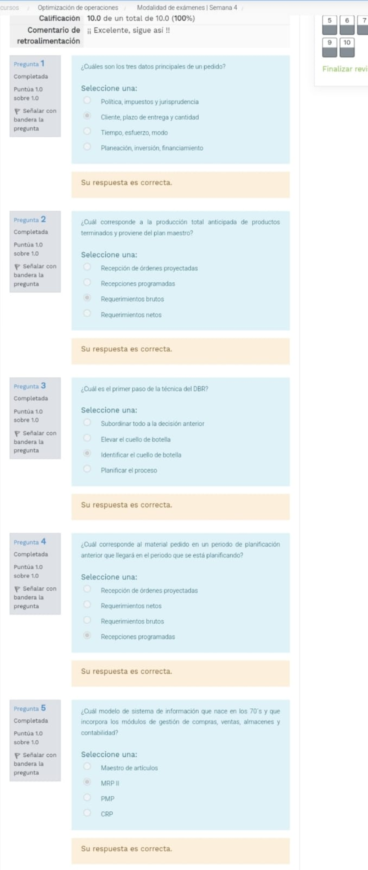 Examen Semana 4: Optimización de Operaciones y Estrategias - Studocu