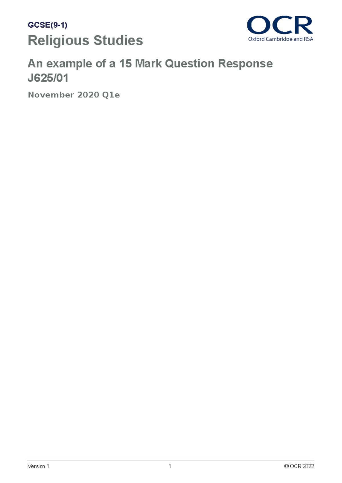 652383 example 15 mark question response component 01 beliefs and ...