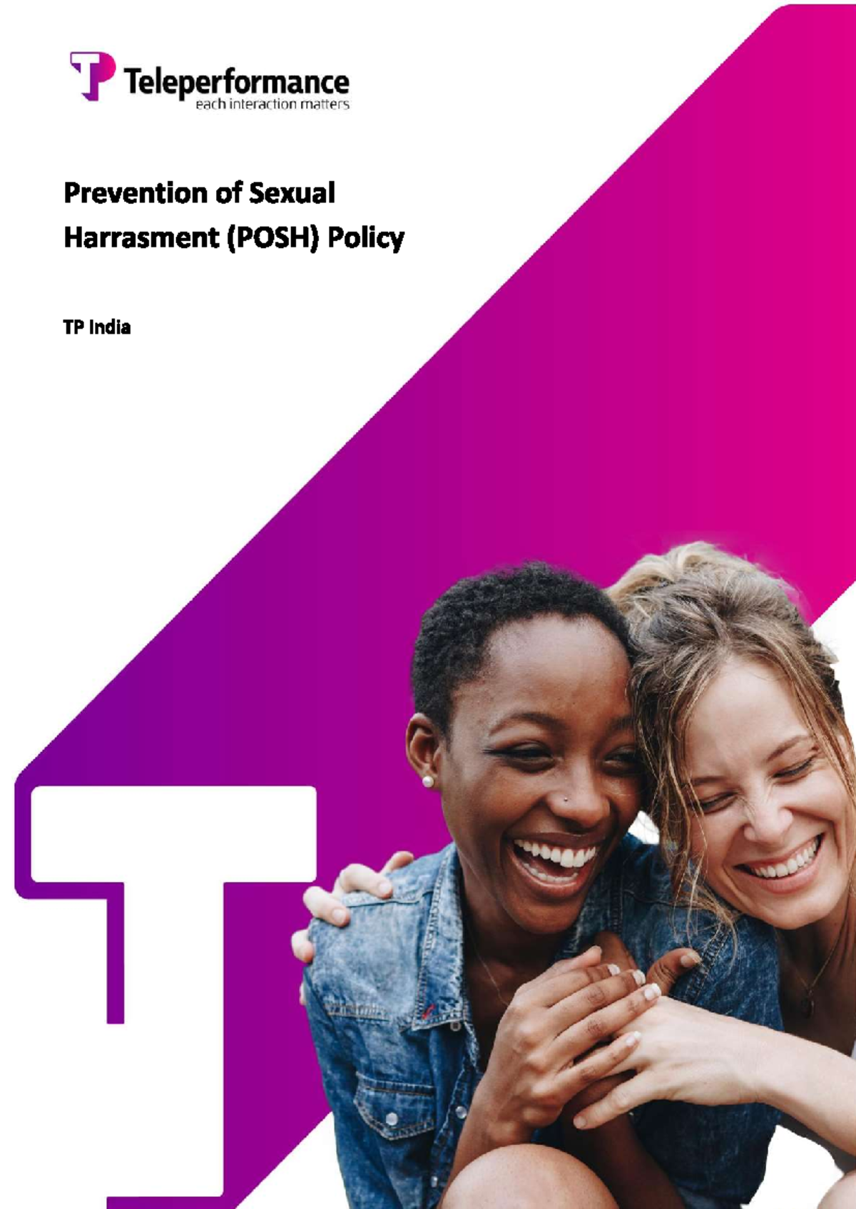 TP India POSH Policy: Prevention of Sexual Harassment Guidelines - Studocu