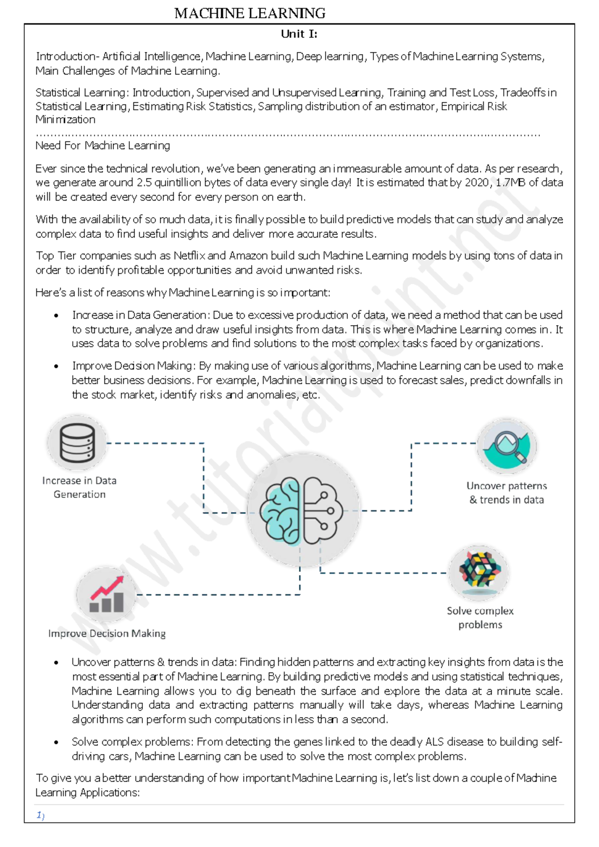 ML 101: Intro to AI, ML, Deep Learning & Statistical Learning Concepts ...