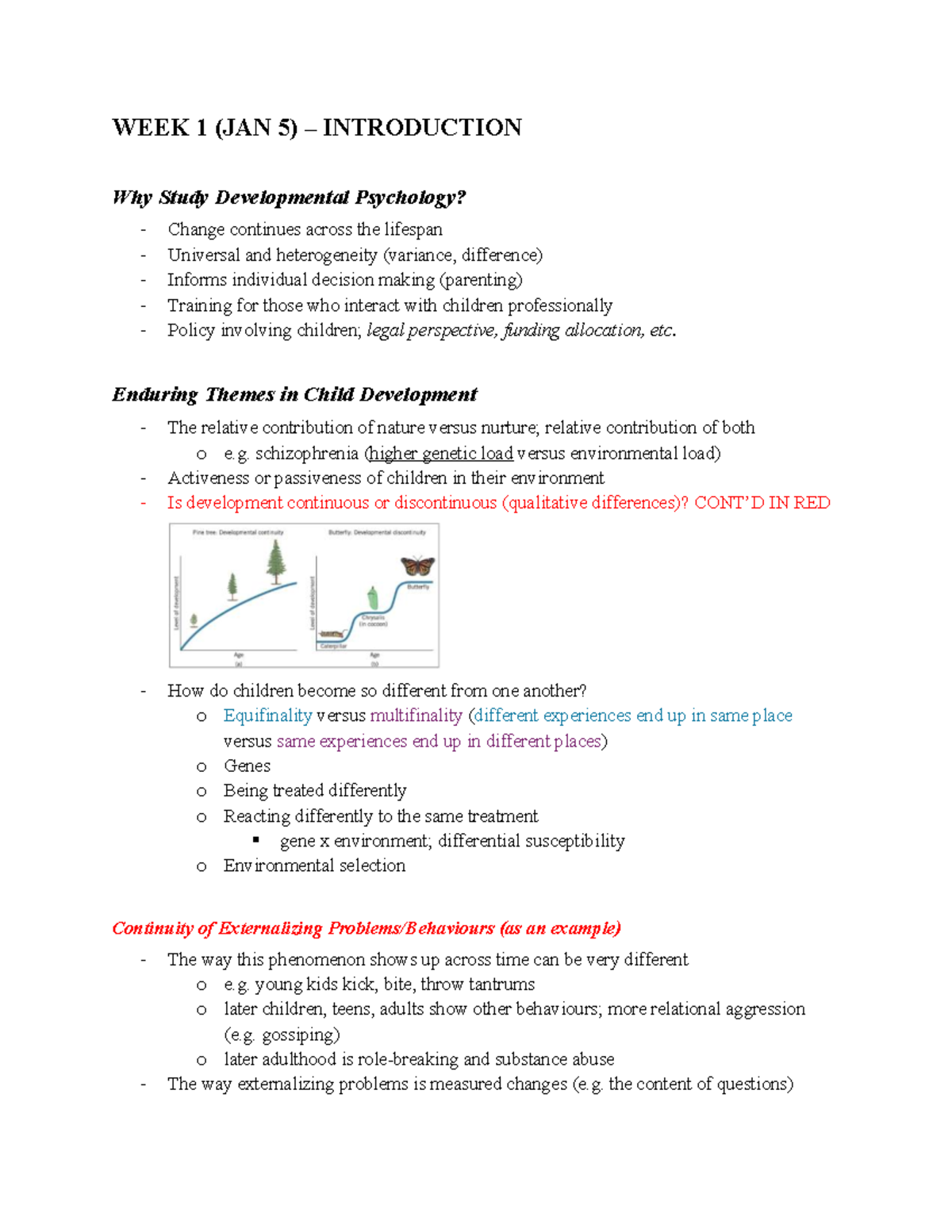 Intro to Developmental Psychology: Week 1 Overview (PSY 101) - Studocu