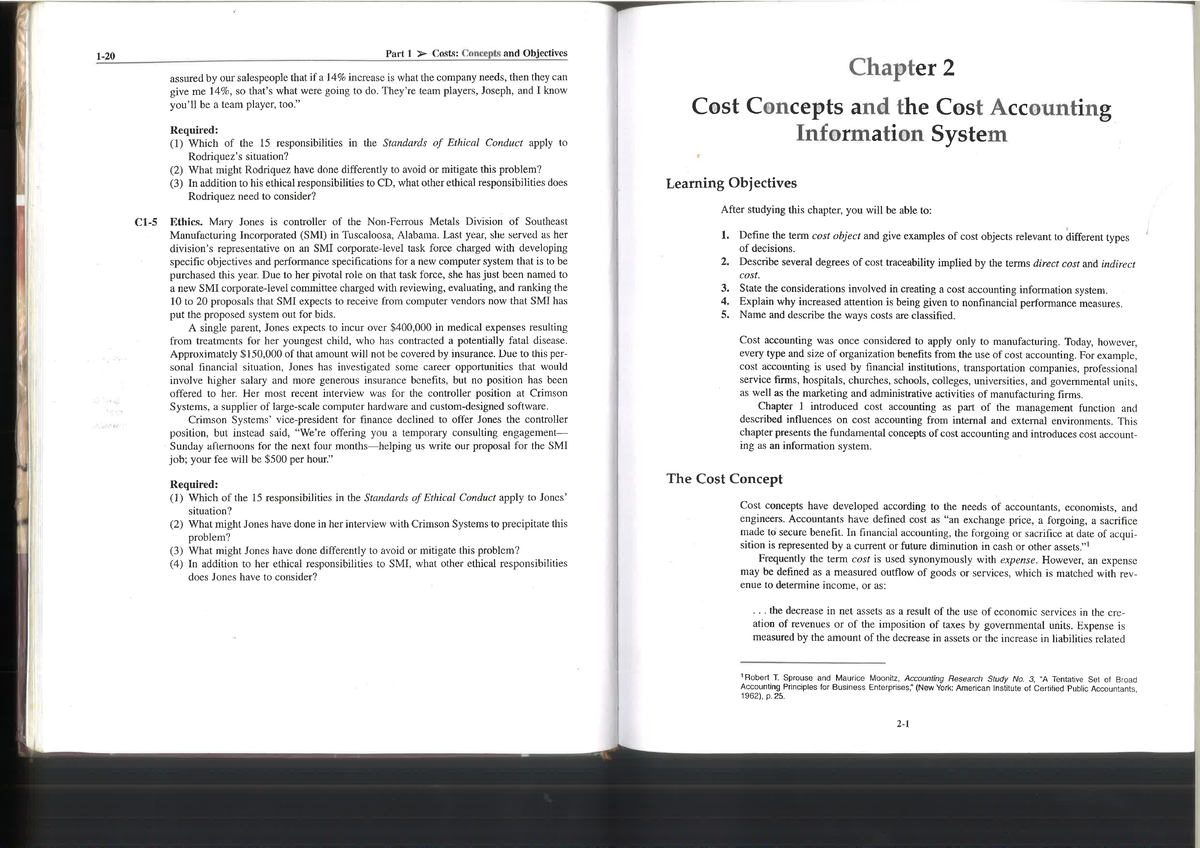 Cost Accounting Essentials: Chapter 2 Overview (Carter) - Studocu