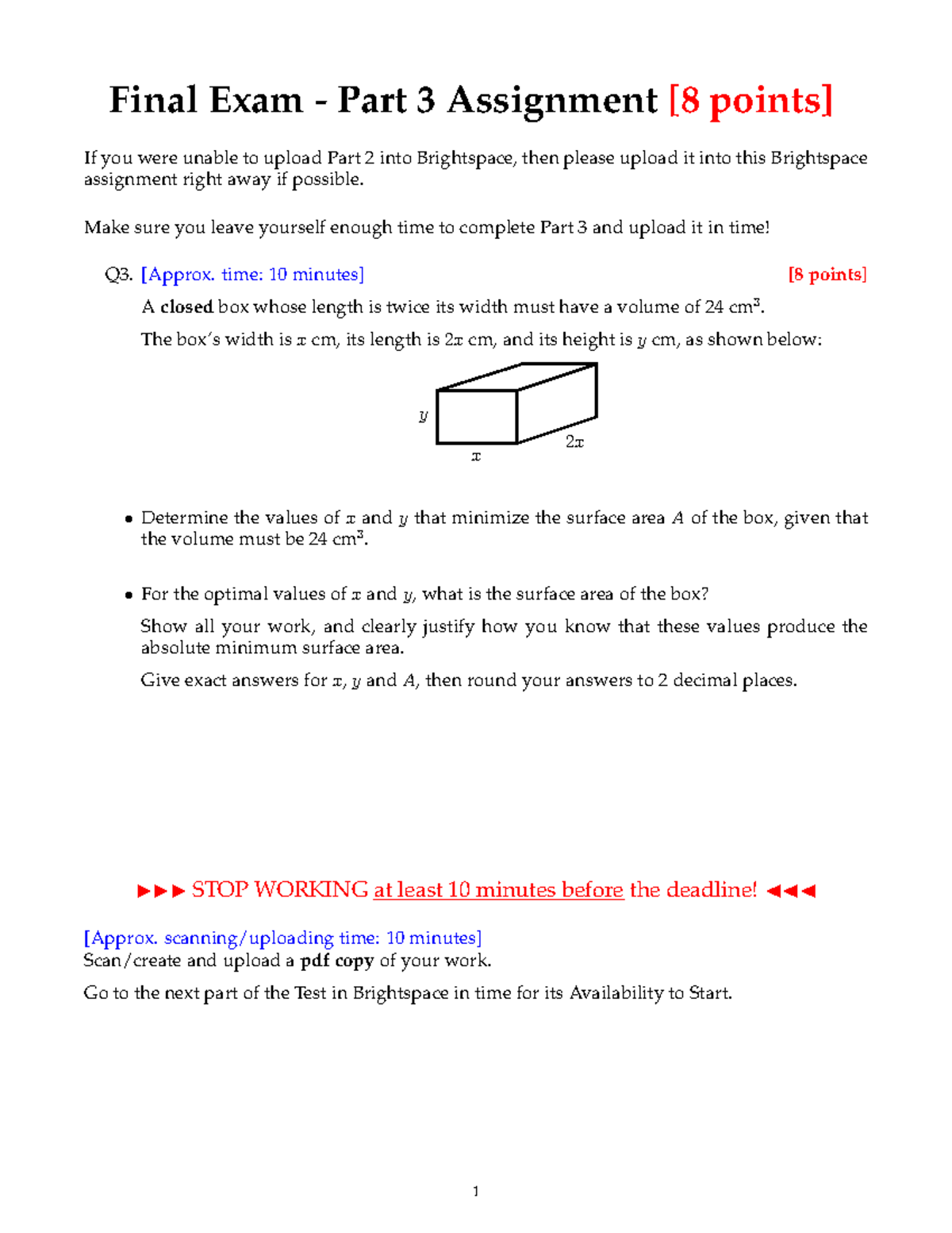 MAT1320 Final Exam - Part 3 Questions and Guidelines - Studocu