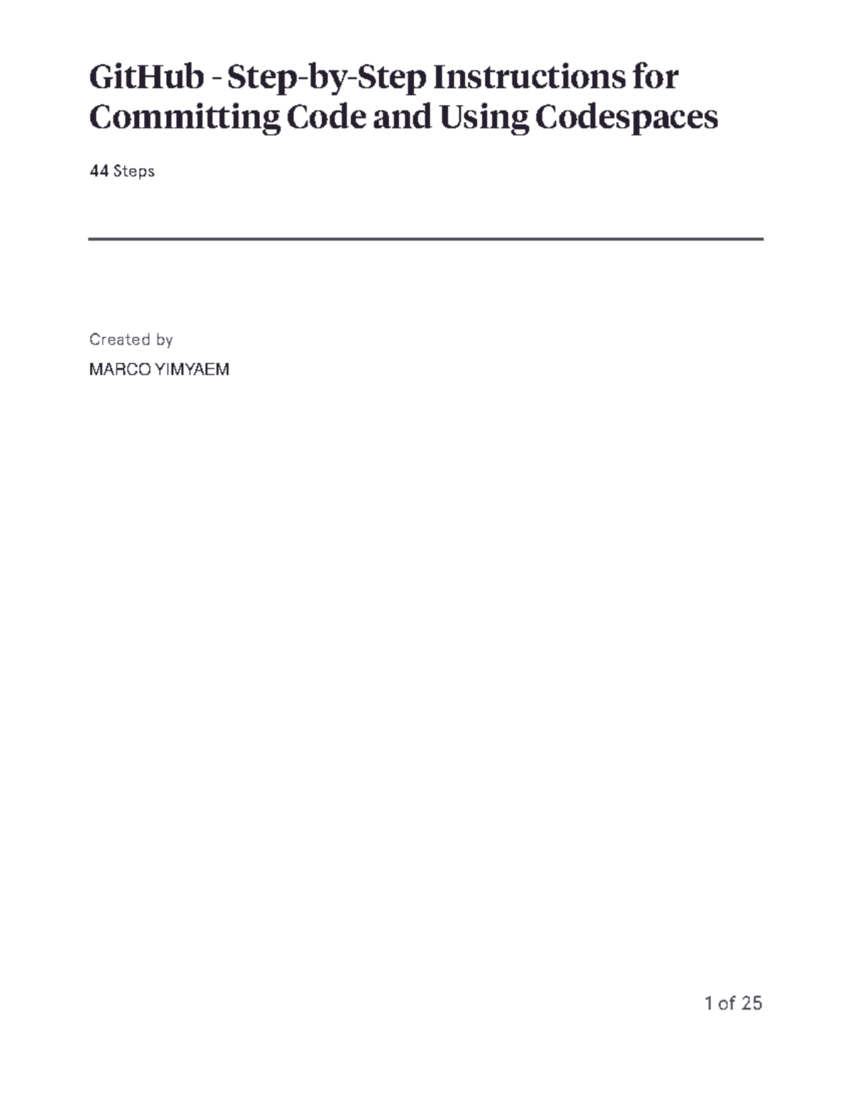 GitHub Instructions for Committing Code & Using Codespaces (44 Steps ...