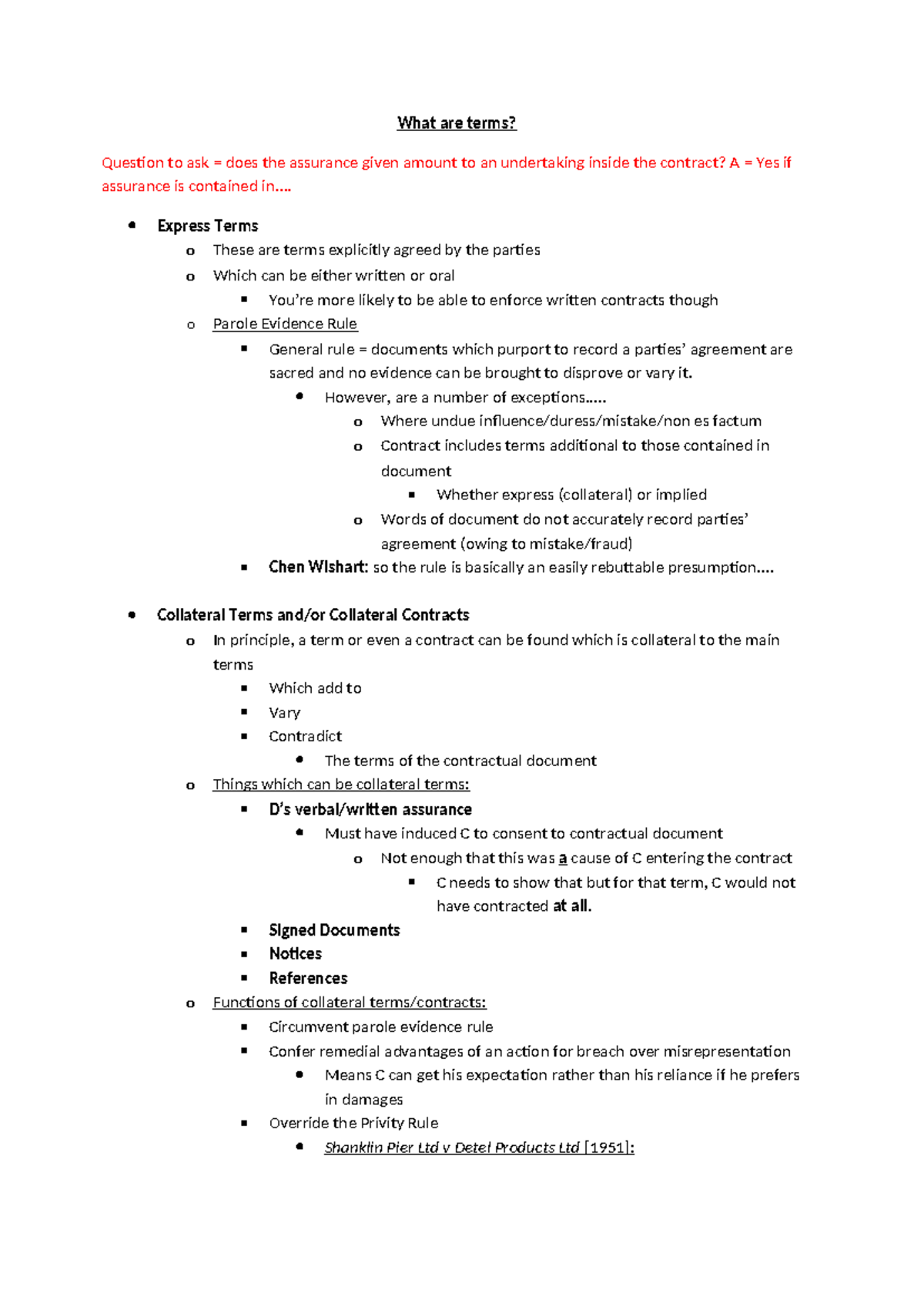 1-identifying contractual terms - What are terms? Question to ask ...