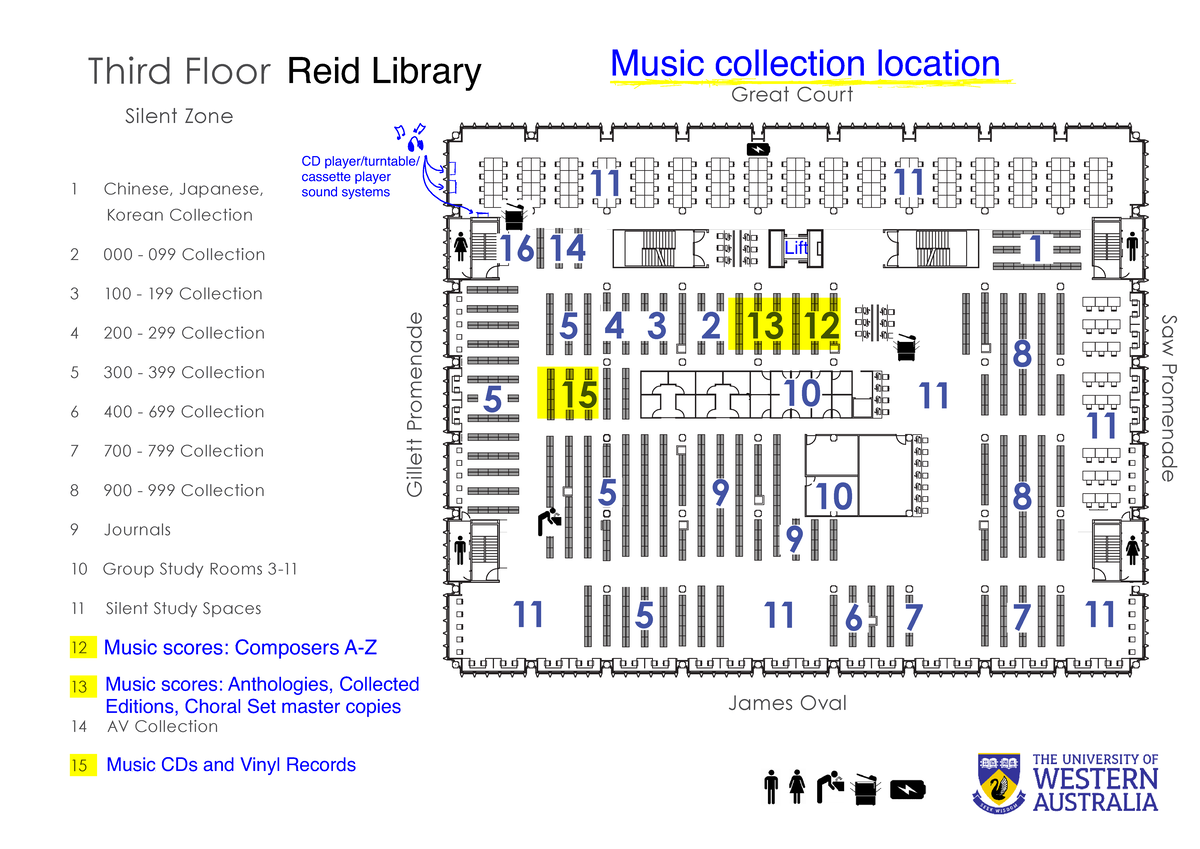 Reid Library Music Collection Floor Plan Overview and Locations - Studocu