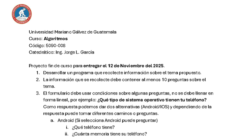 2025-11- 12 Algoritmos- Proyecto final - Universidad Mariano Gálvez de ...