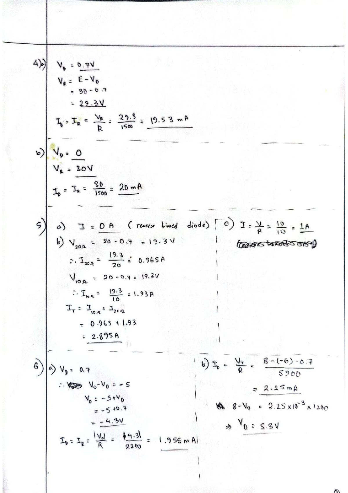 EEE Assignment: Diode and Circuit Analysis Solutions - Studocu