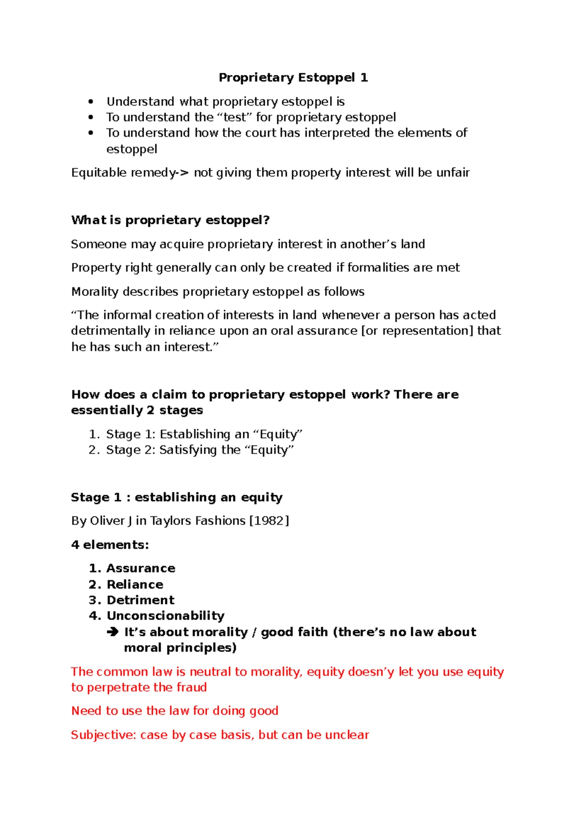 Proprietary Estoppel Overview: Understanding Key Principles and Cases ...