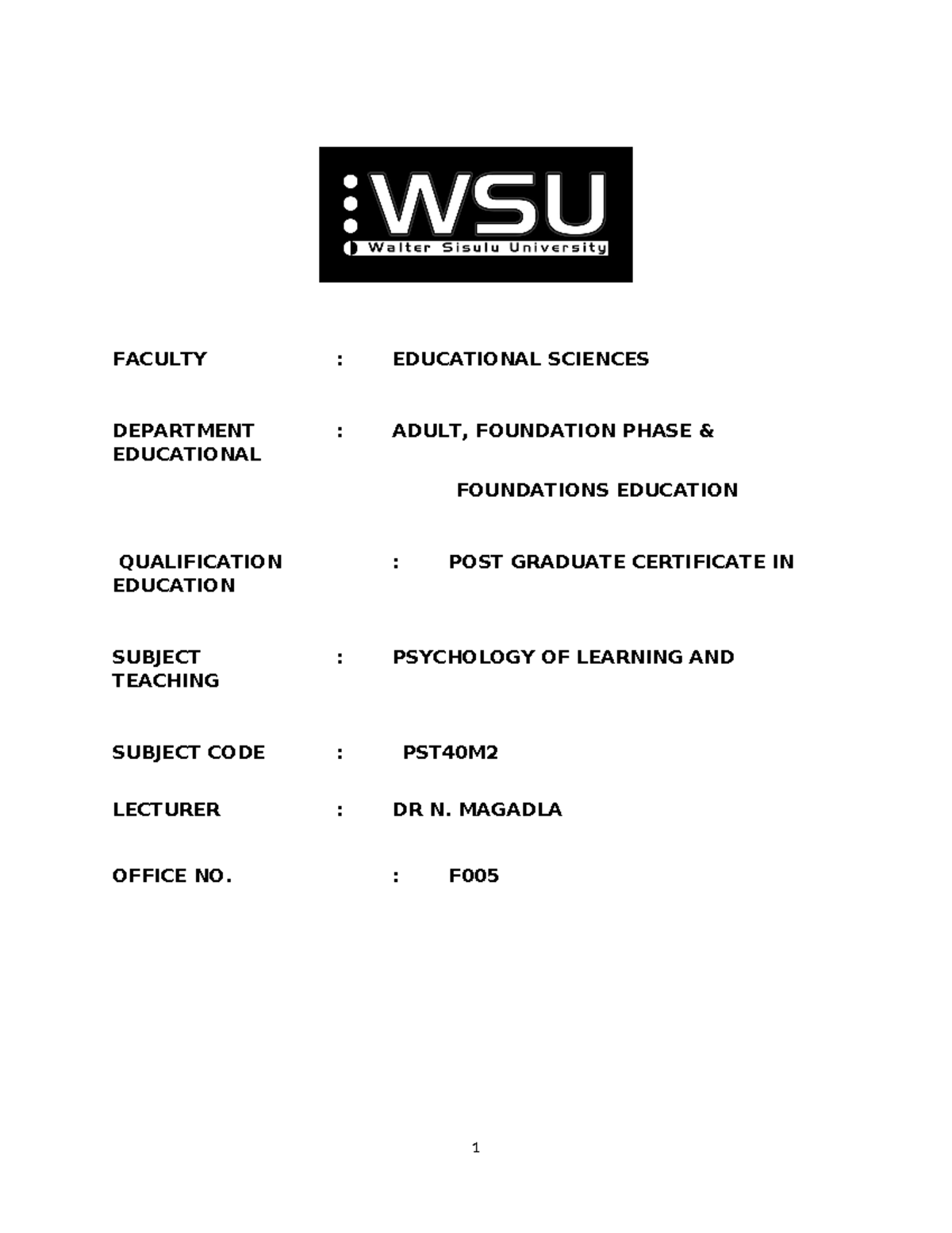 PST40M: Psychology of Learning and Teaching Notes - PGCE - Studocu