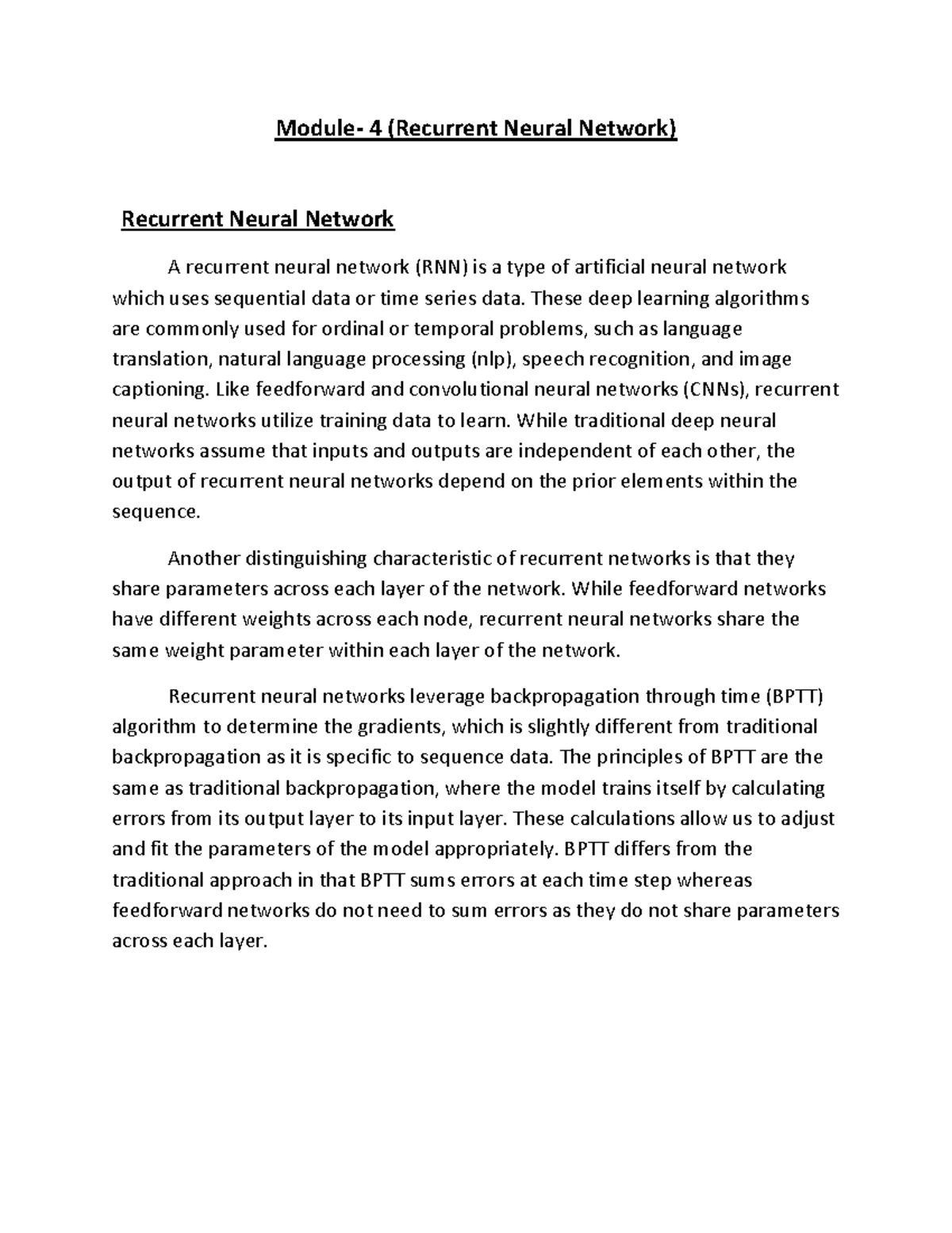 Module 3part 2 - Lecture notes - CST DEEP LEARNING Module-3 PART -II 1 ...