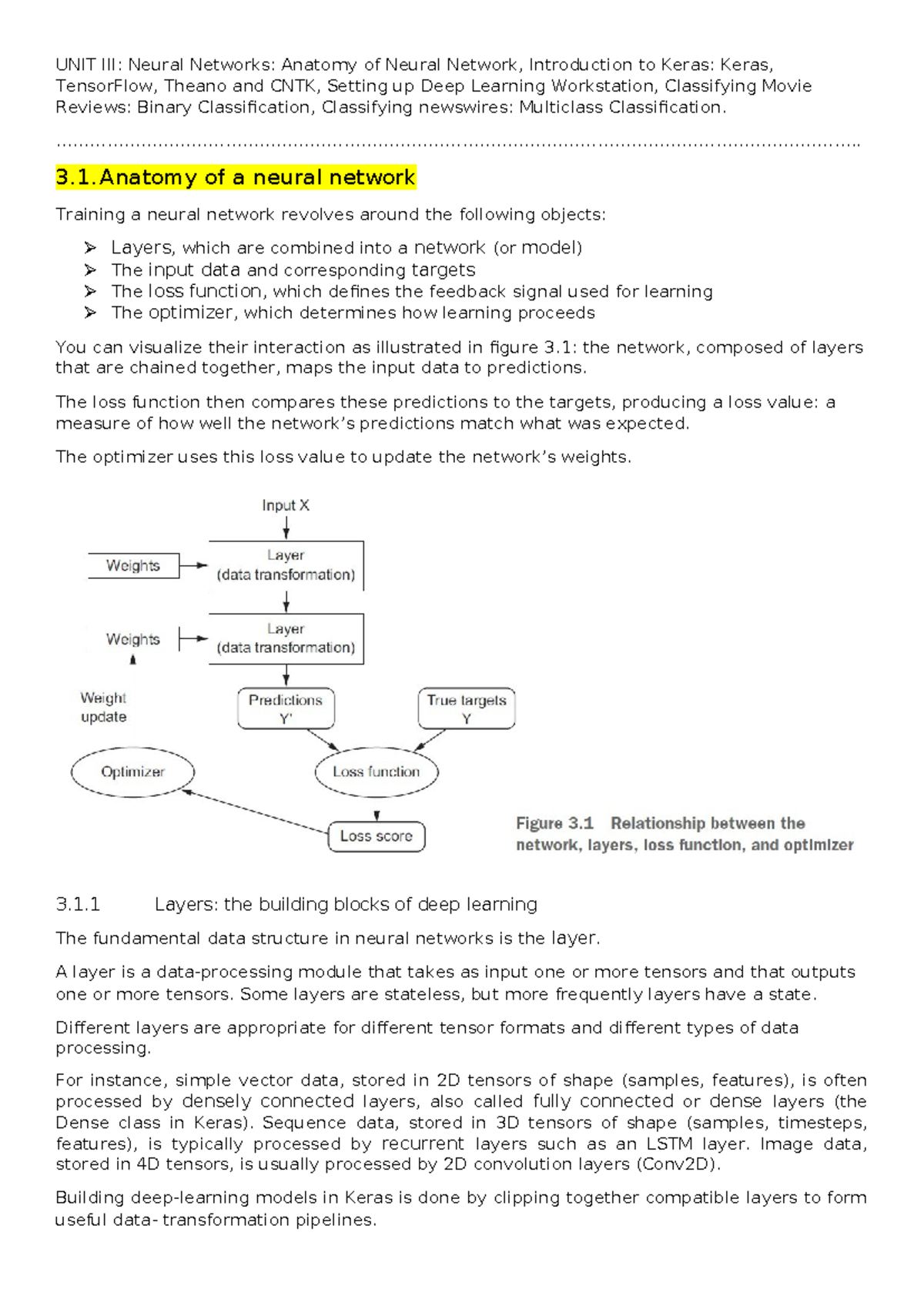 DL-3 Final Exam: Neural Networks & Keras for Text Classification - Studocu