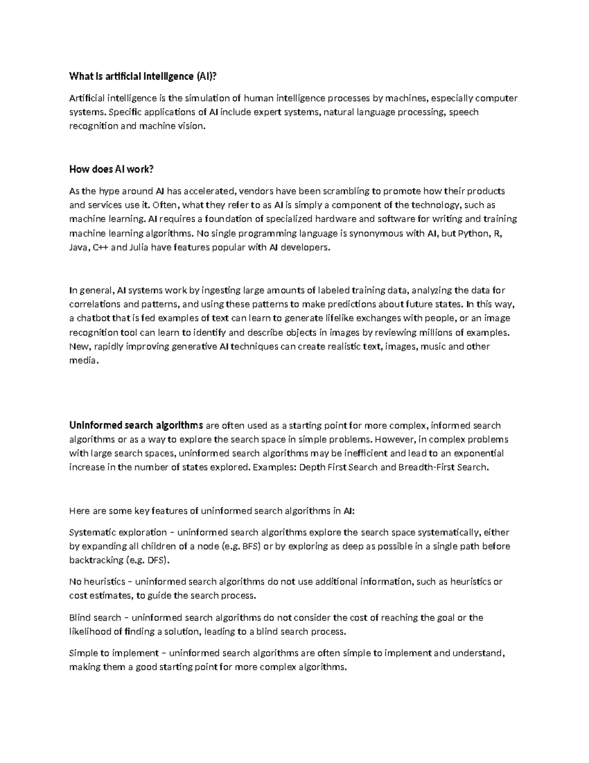 AI Algorithms and Techniques: An Overview of Search Strategies and ...