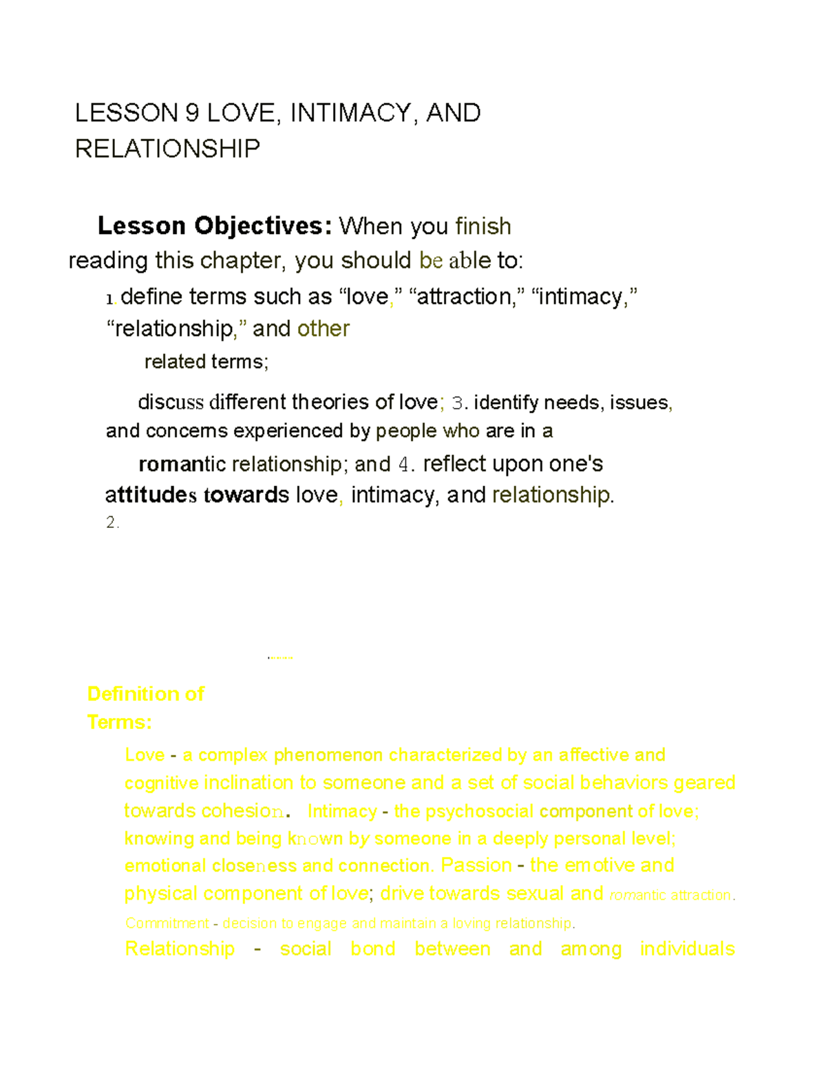534737305 Chapter 9: Understanding Love and Intimacy in Relationships ...