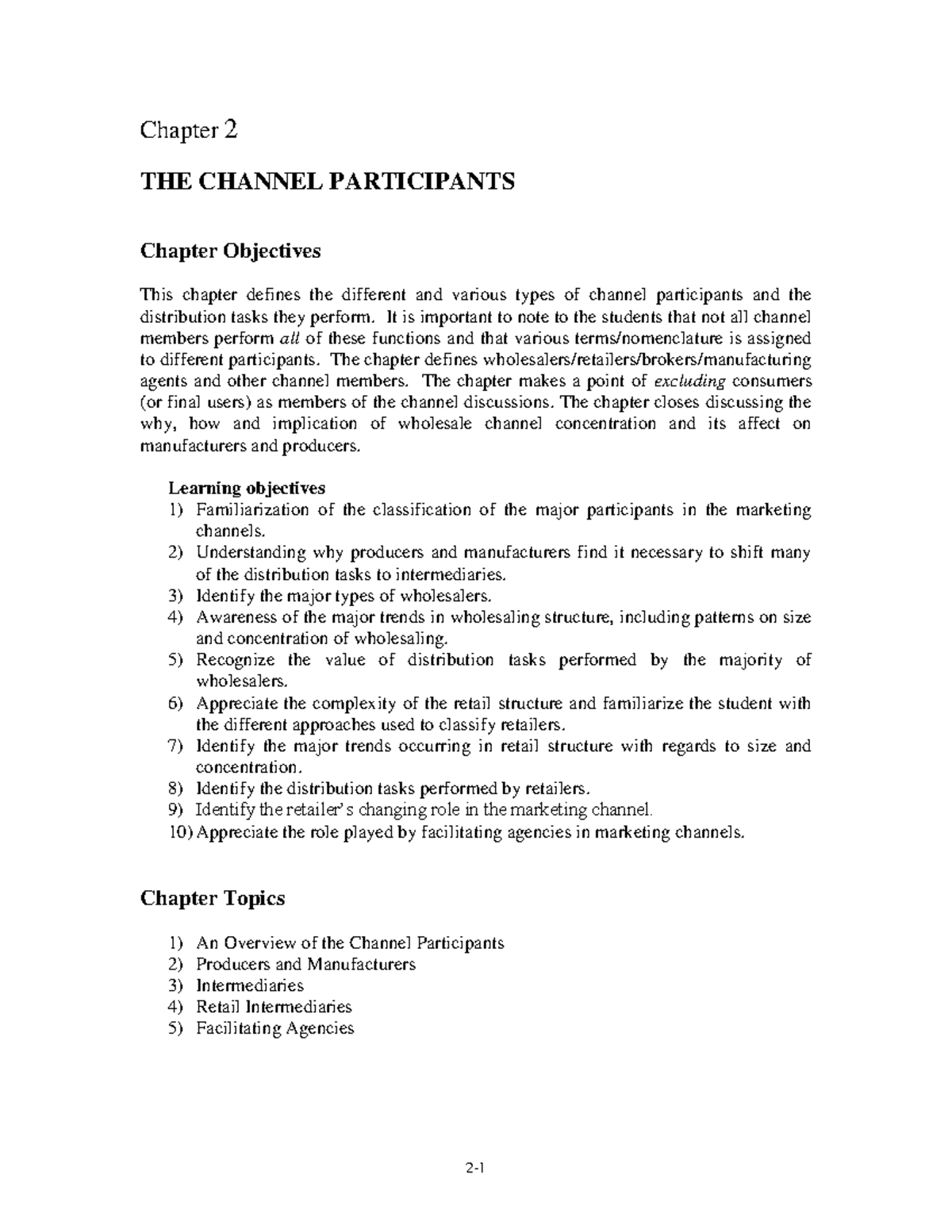 Chapter 02 - Understanding Marketing Channels and Participants - Studocu