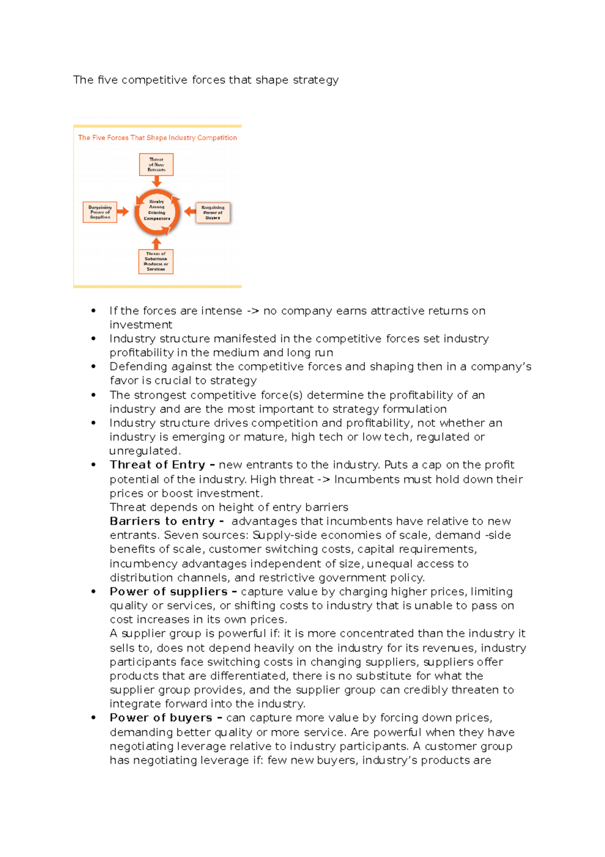 Strategic Analysis: Five Competitive Forces in Industry Structure ...