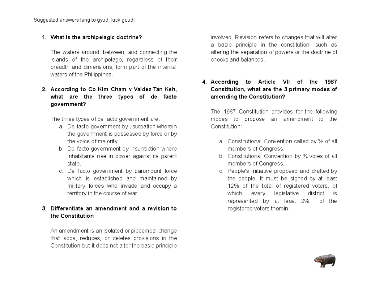 Constitutional Law Notes (Consti-DUST): Key Concepts & Cases - Studocu
