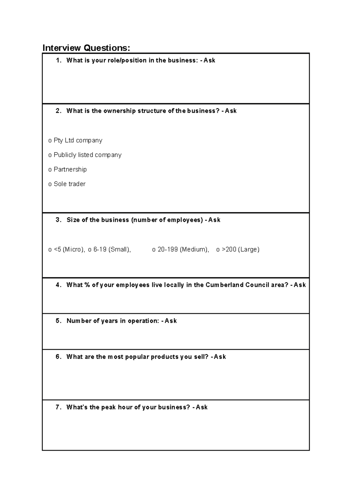 Interview Questions - notes - Interview Questions: What is your role ...