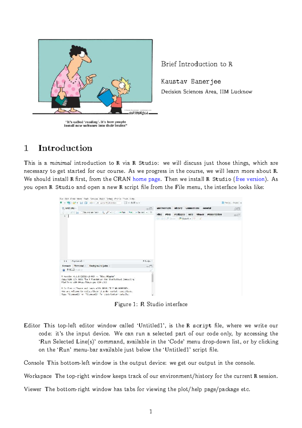 R Introduction - QAM II: A Beginner's Guide to R and R Studio - Studocu