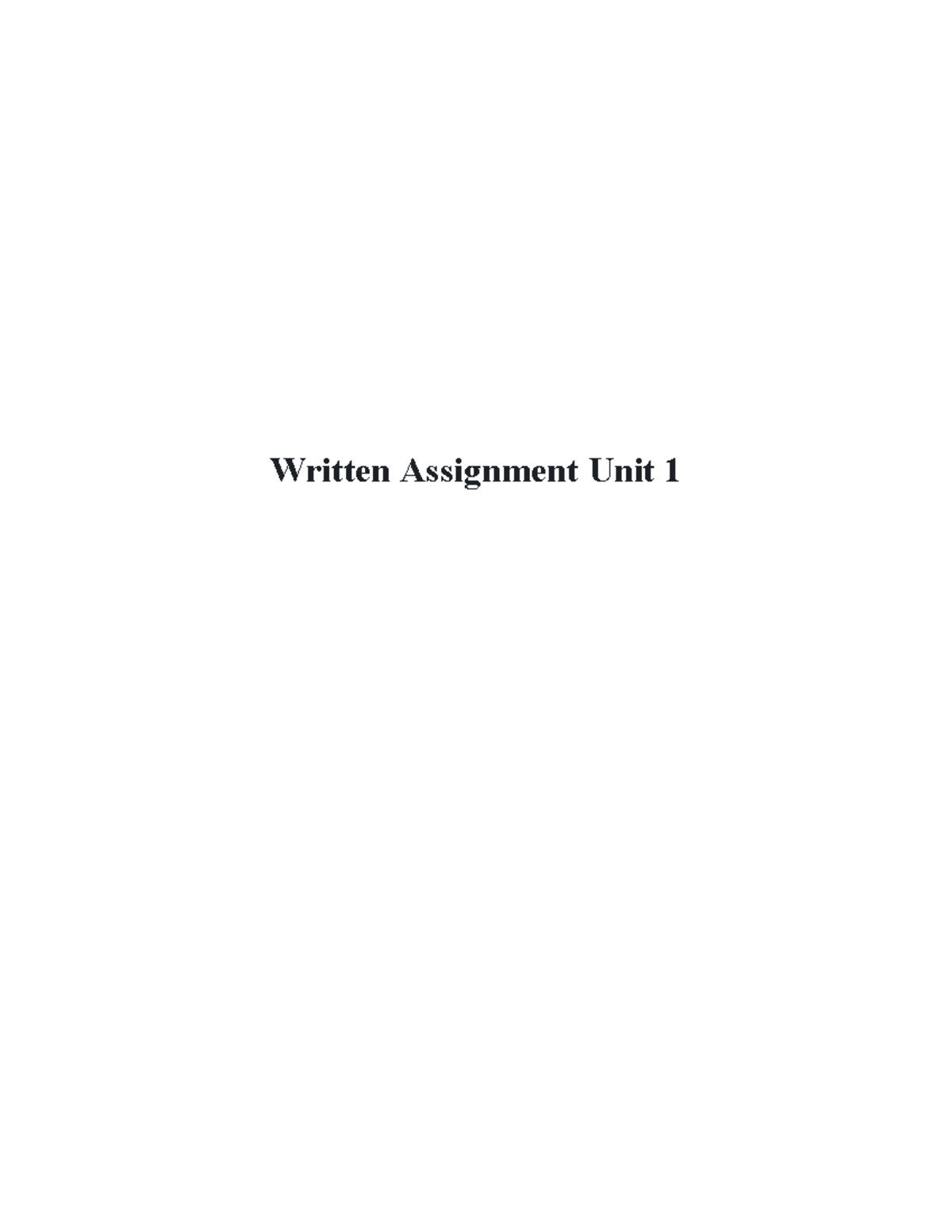 Unit 1 Written Assignment: Analyzing Health Perspectives and Impacts ...