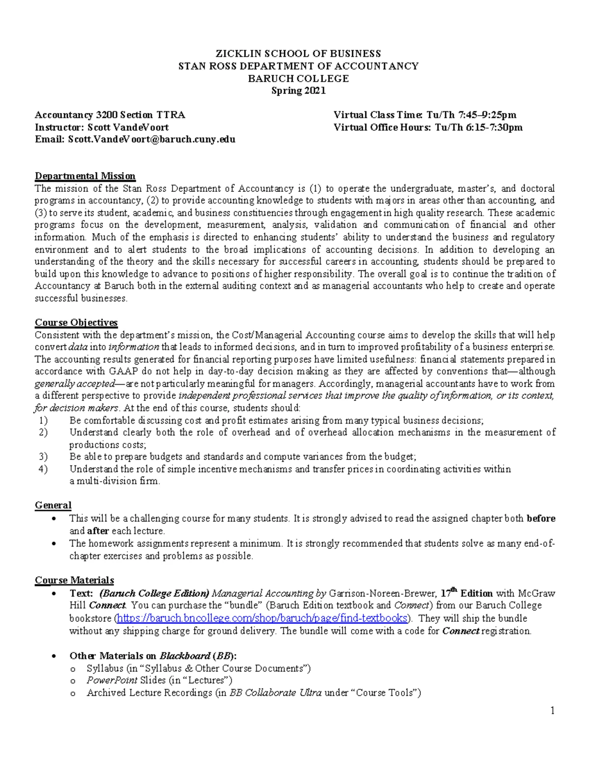 ACC 231 Revised Syllabus & Course Overview for Fall 2023 - Studocu
