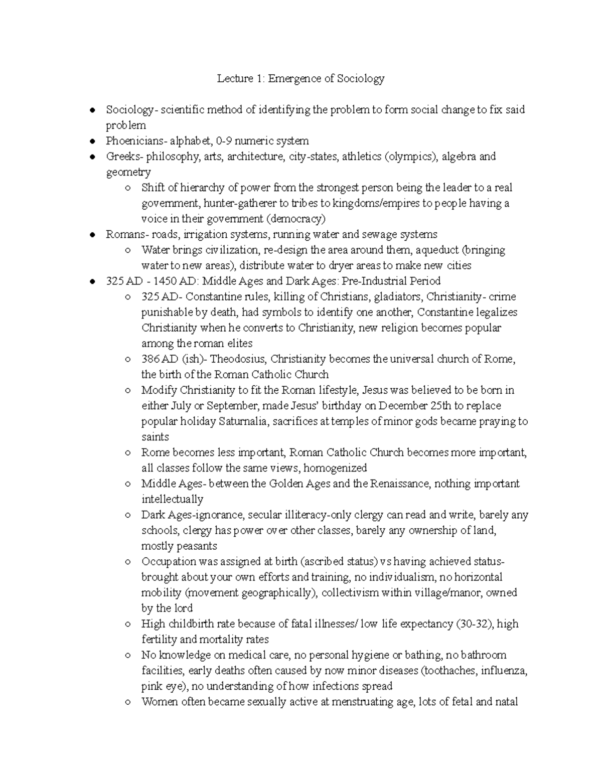 Soc101 Exam 1 Lecture Notes: Sociology and Social Change Overview - Studocu