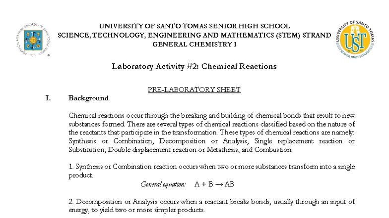 Laboratory Activity No. 2 - SCIENCE, TECHNOLOGY, ENGINEERING AND ...